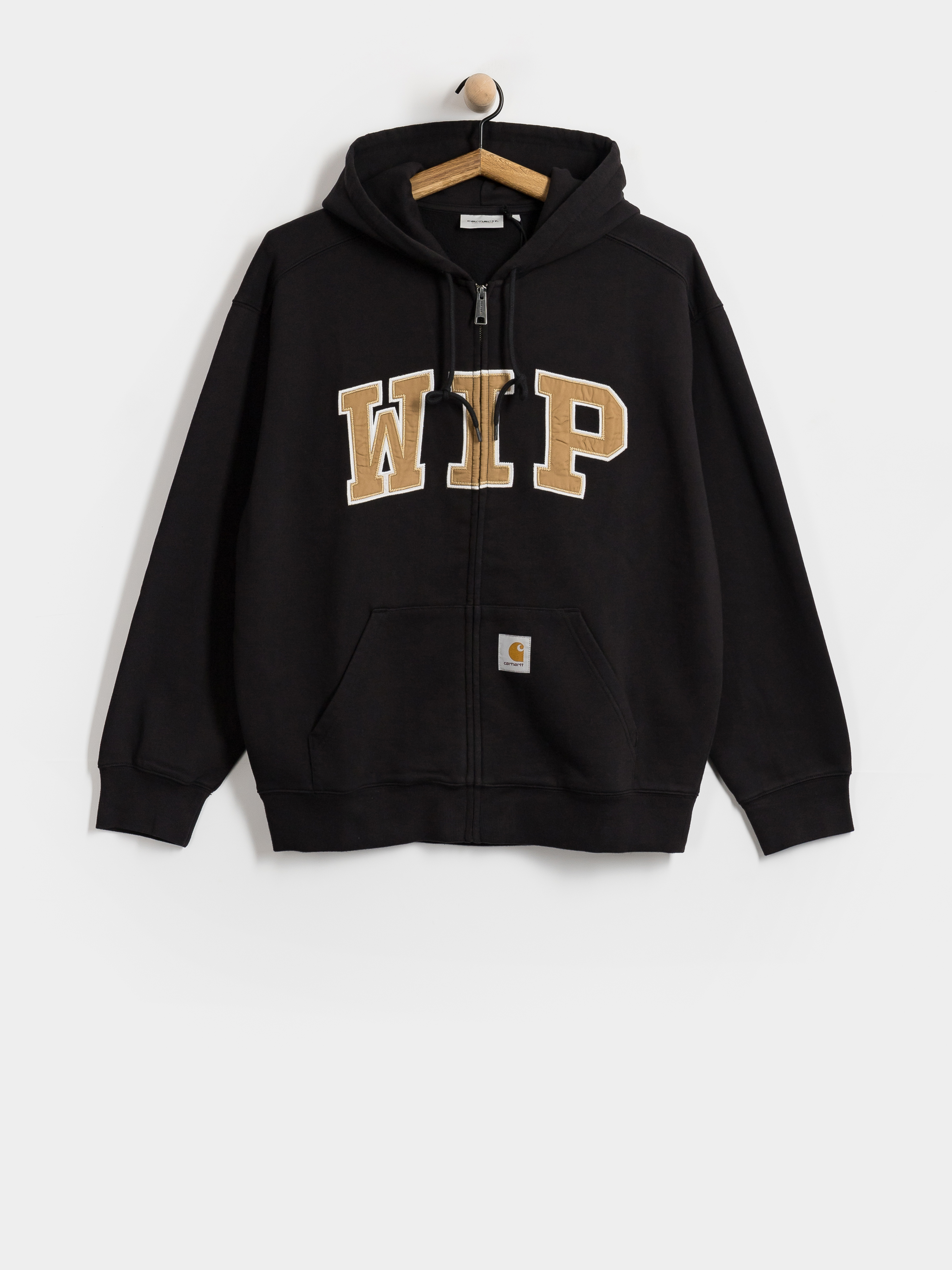 Mikina s kapucňou Carhartt WIP WIP ZHD (black/stone washed)