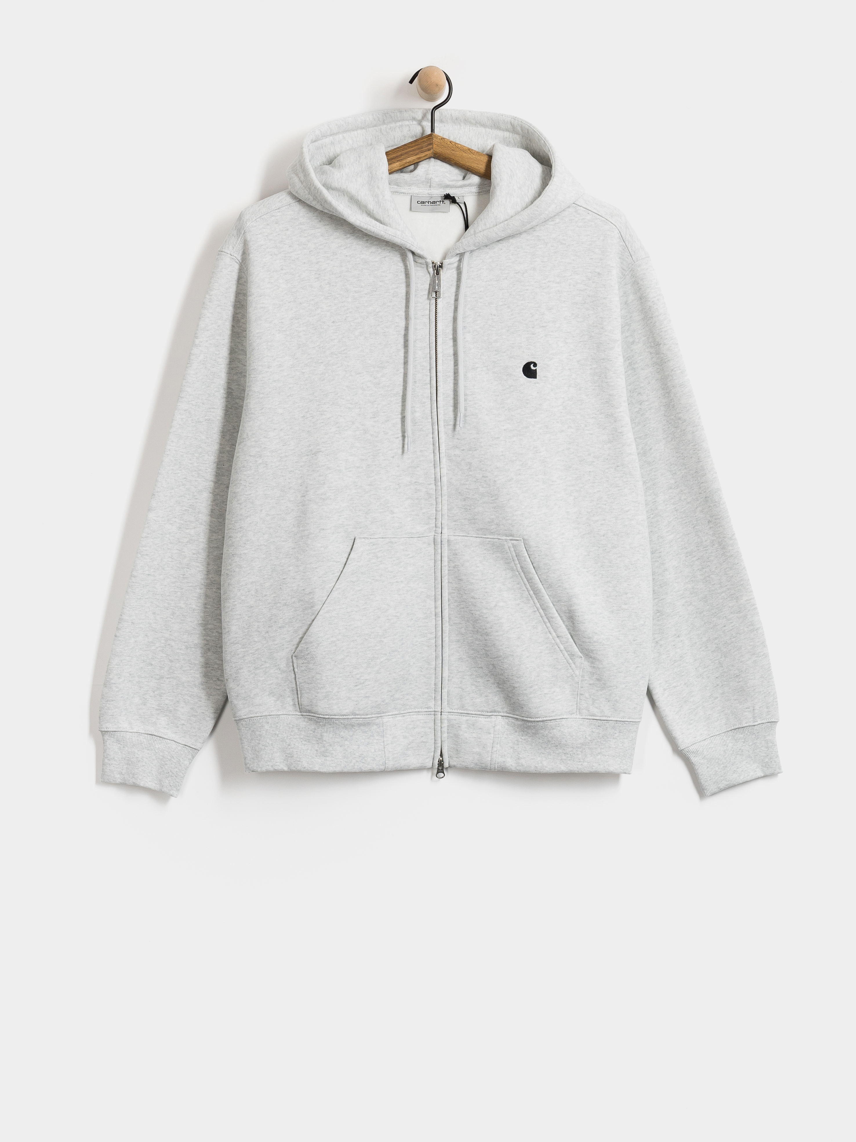 Mikina s kapucňou Carhartt WIP Mack ZHD (ash heather/black)