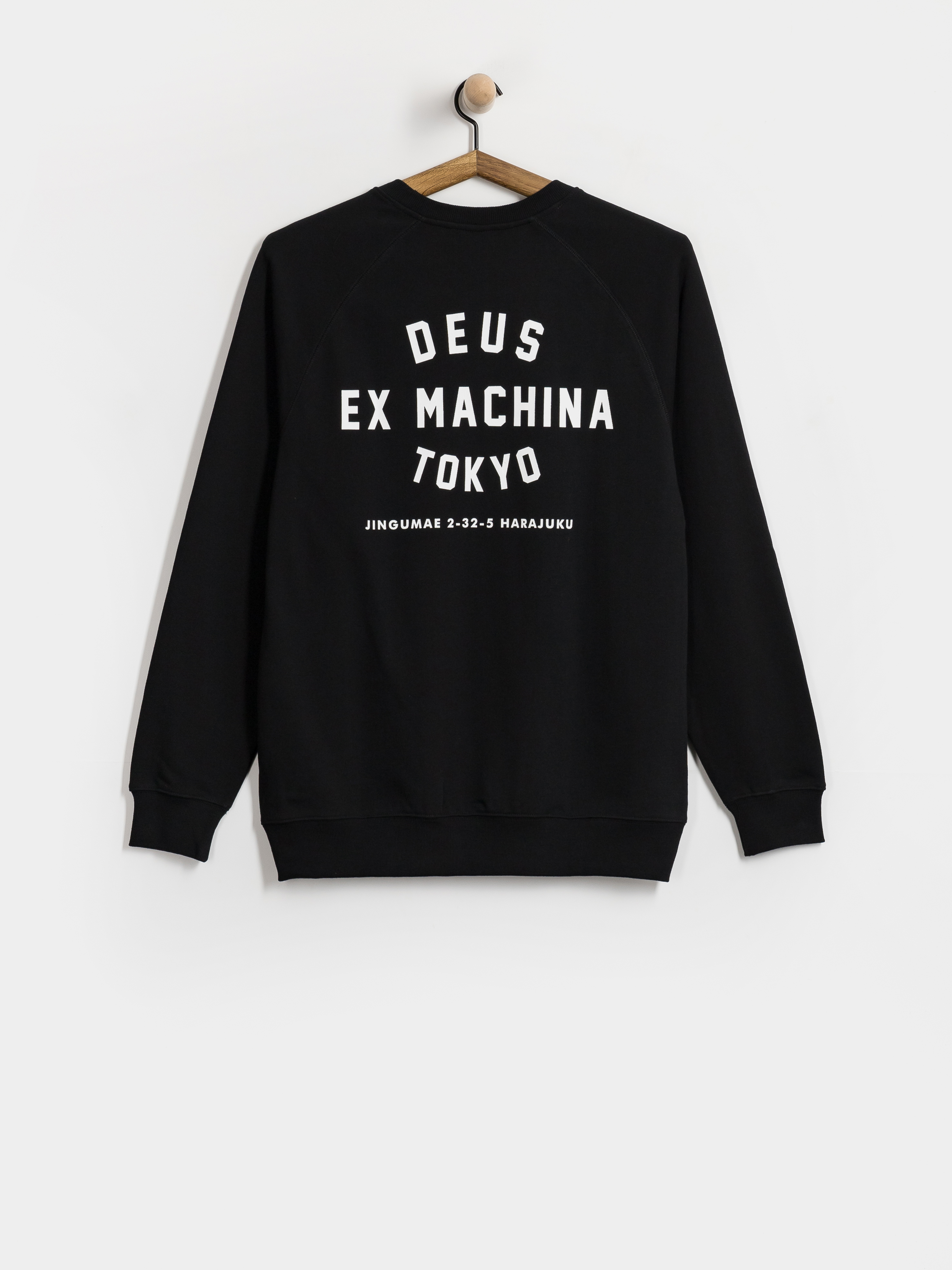 Mikina Deus Ex Machina Harajuku Address Crew (black)