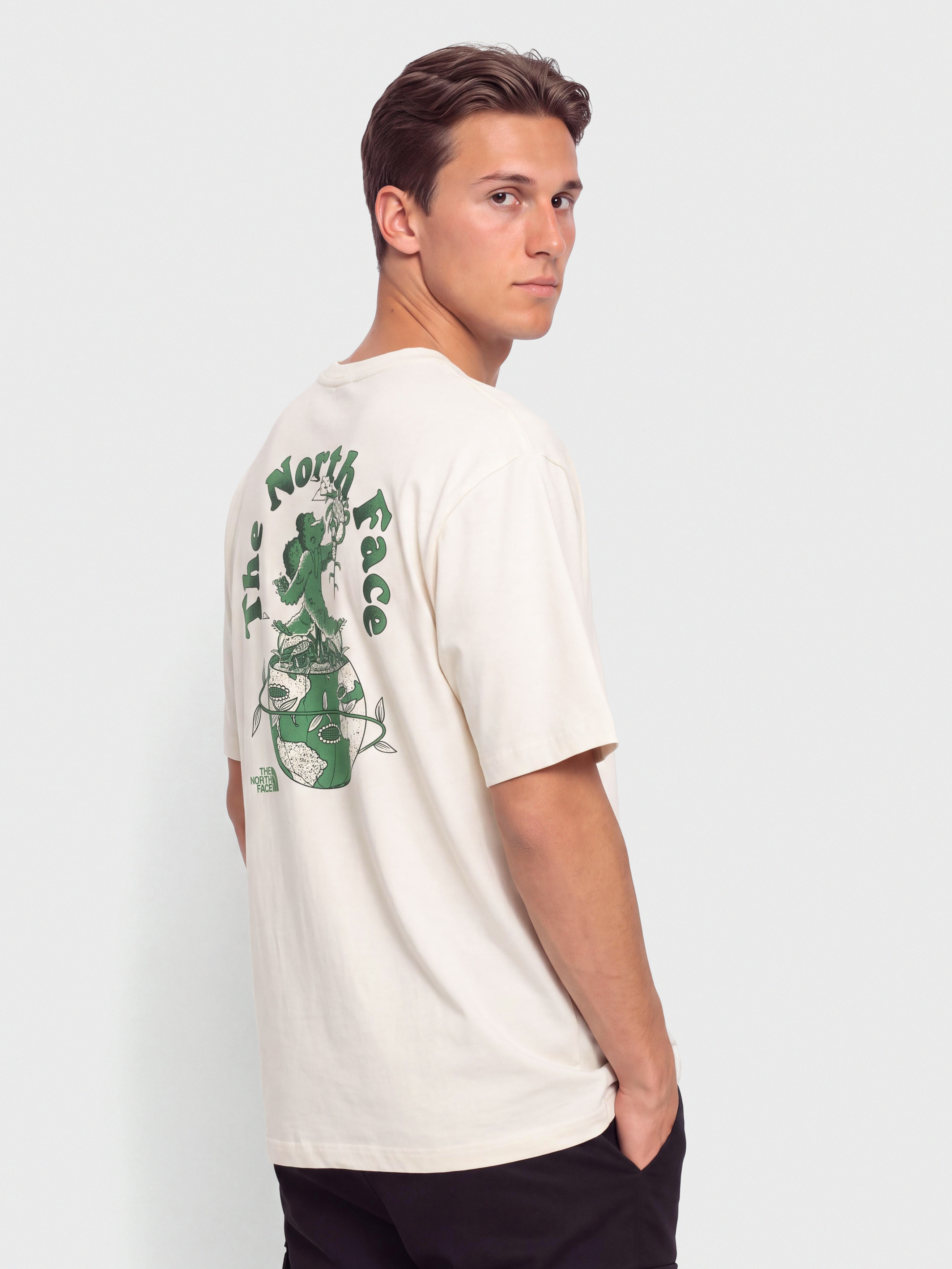 Tričko The North Face Retro Earth Relaxed (white dune)