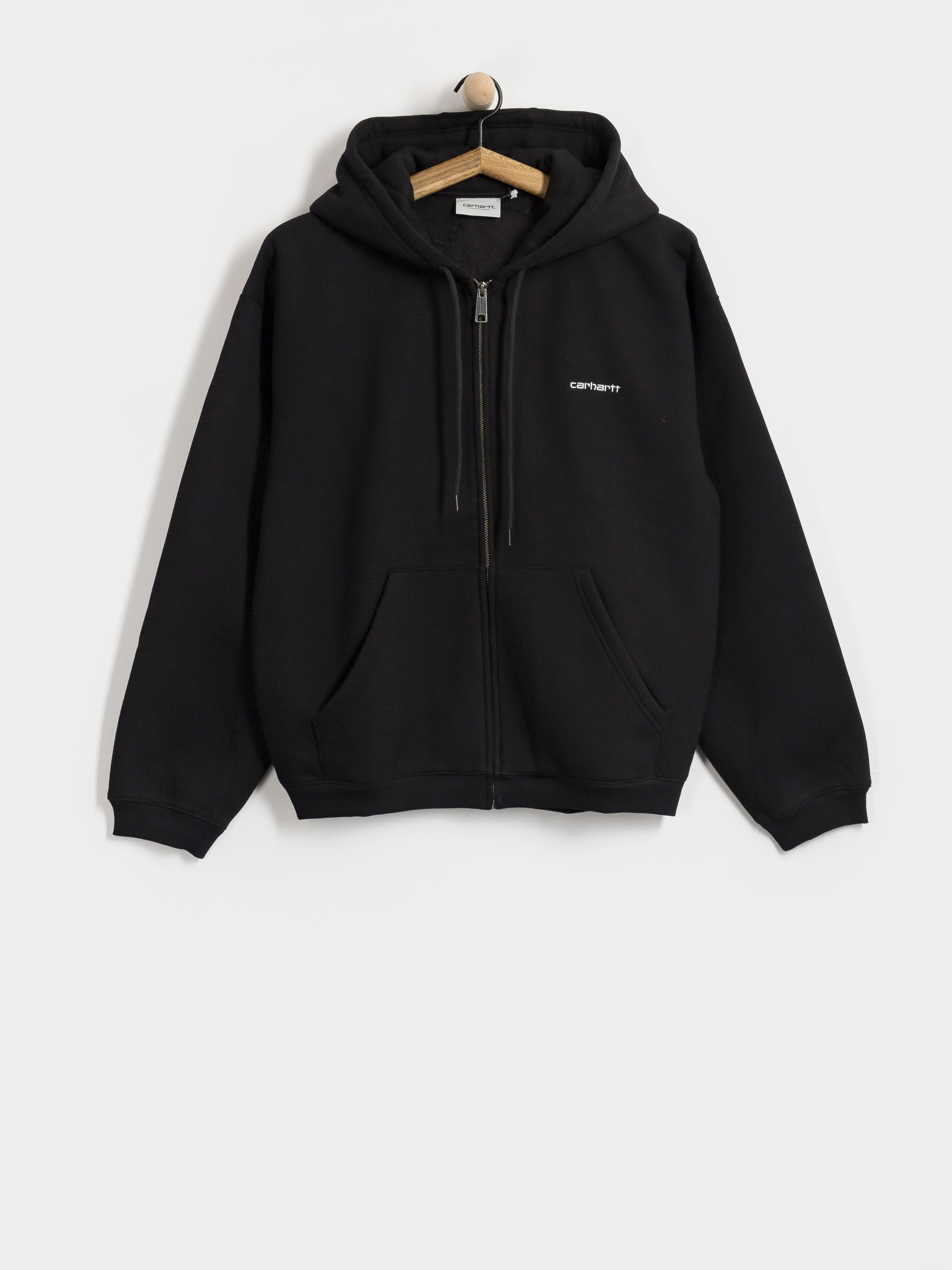 Mikina s kapucu0148ou Carhartt WIP Ebbert ZHD (black/white)