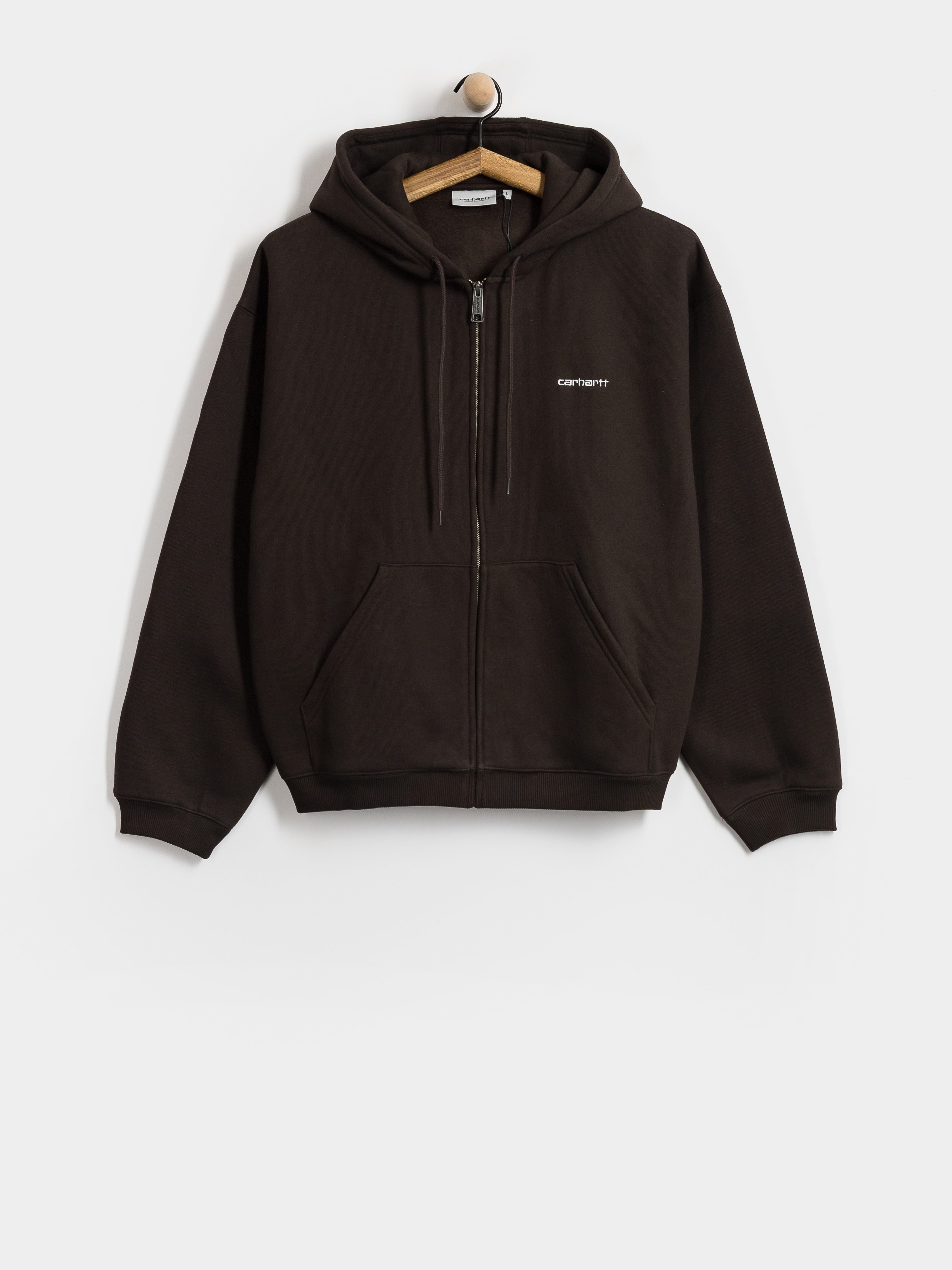 Mikina s kapucňou Carhartt WIP Ebbert ZHD (tobacco/white)