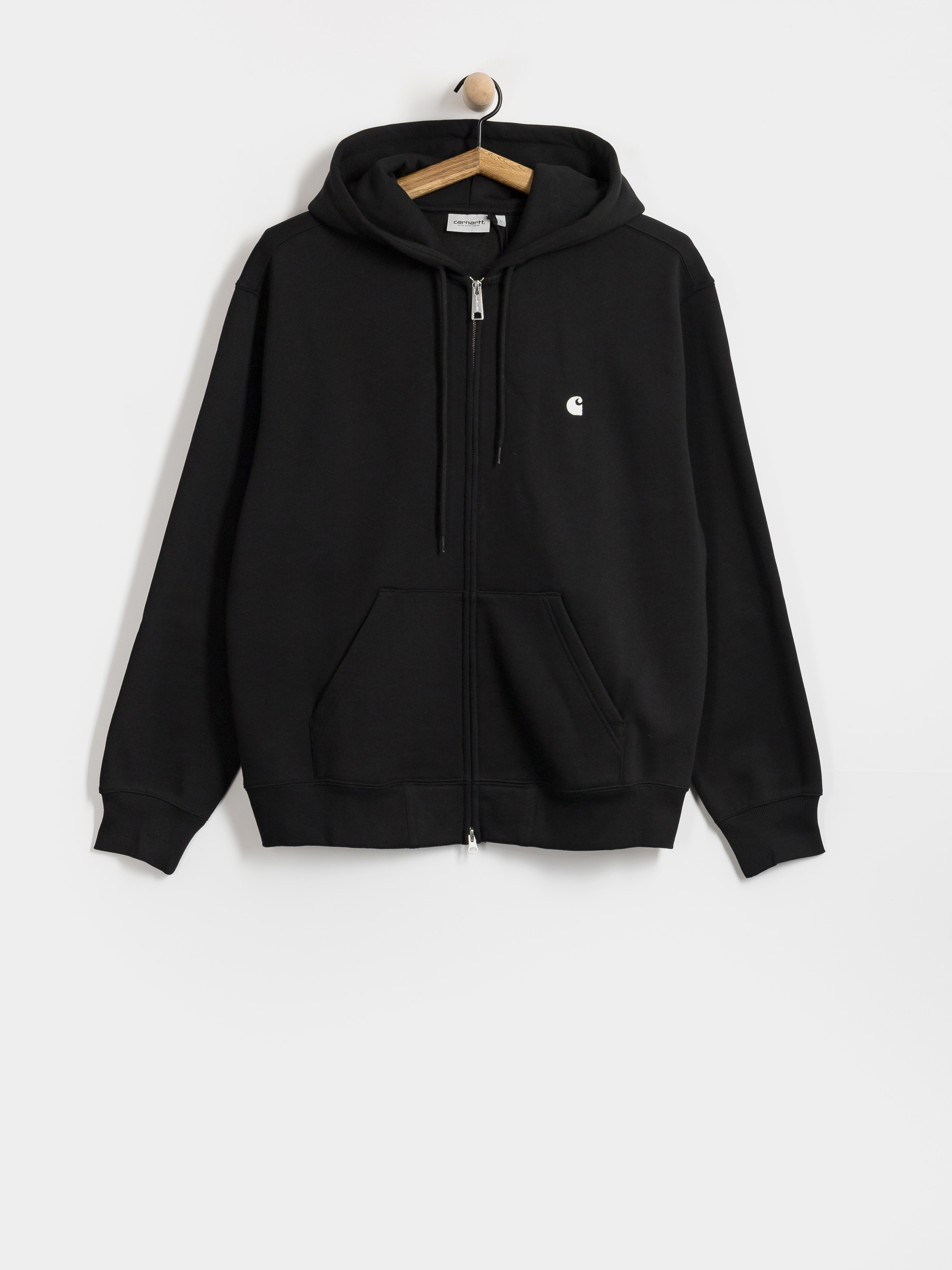 Mikina s kapucňou Carhartt WIP Mack ZHD (black/wax)