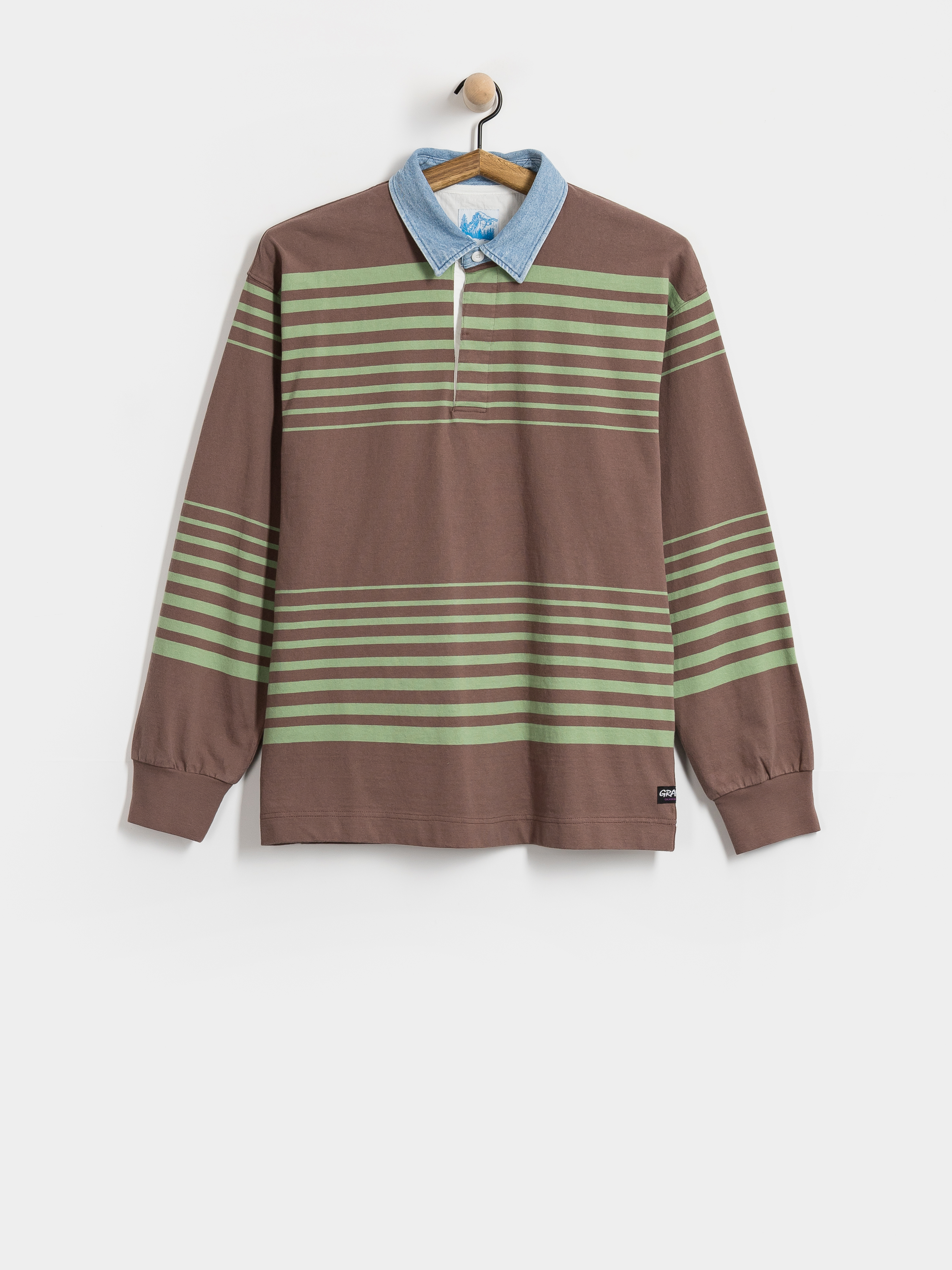 Polo tričko Gramicci Langdon Rugby (peppercorn)