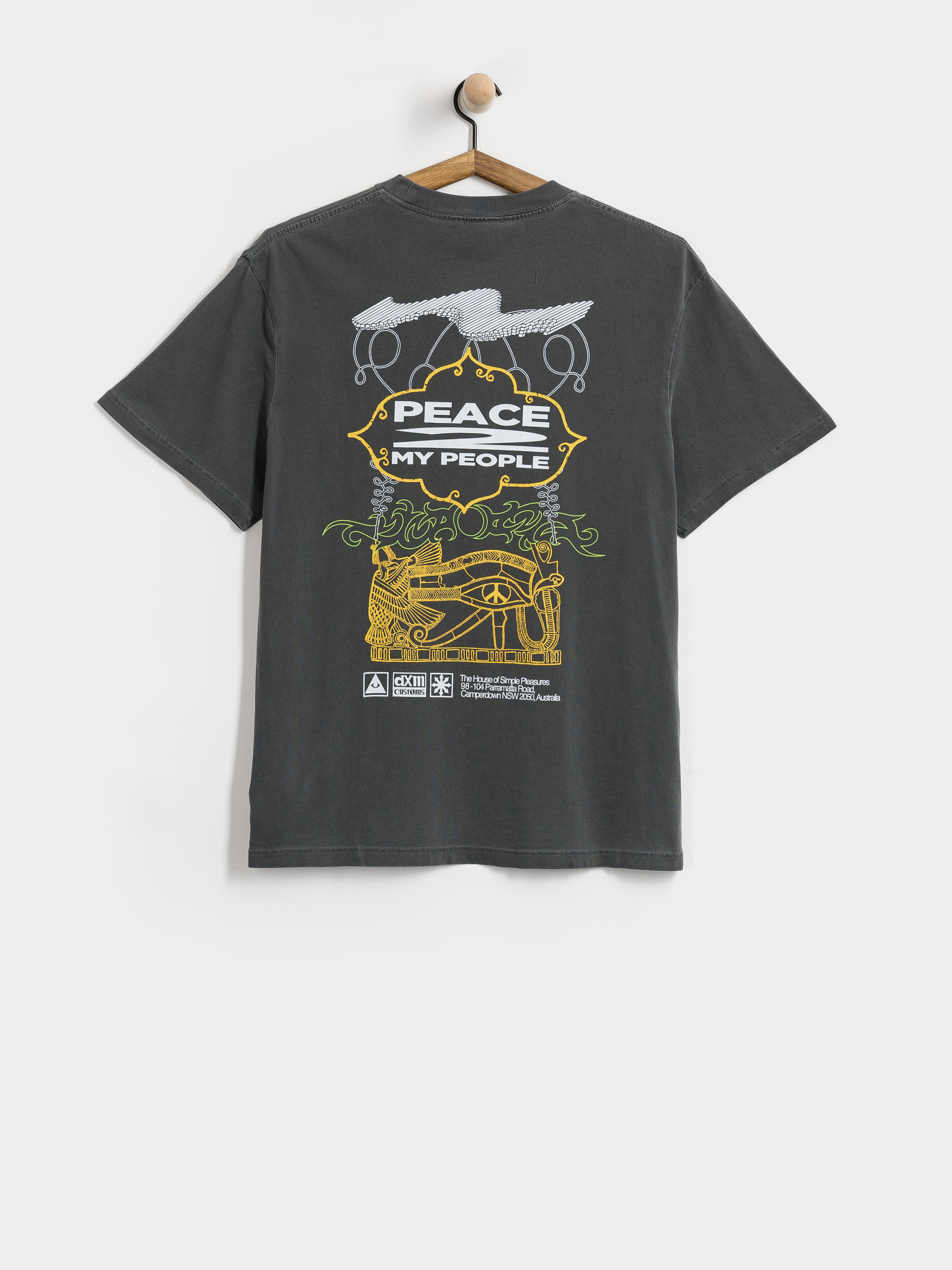 Tričko Deus Ex Machina Easy Peacey (anthracite grey)