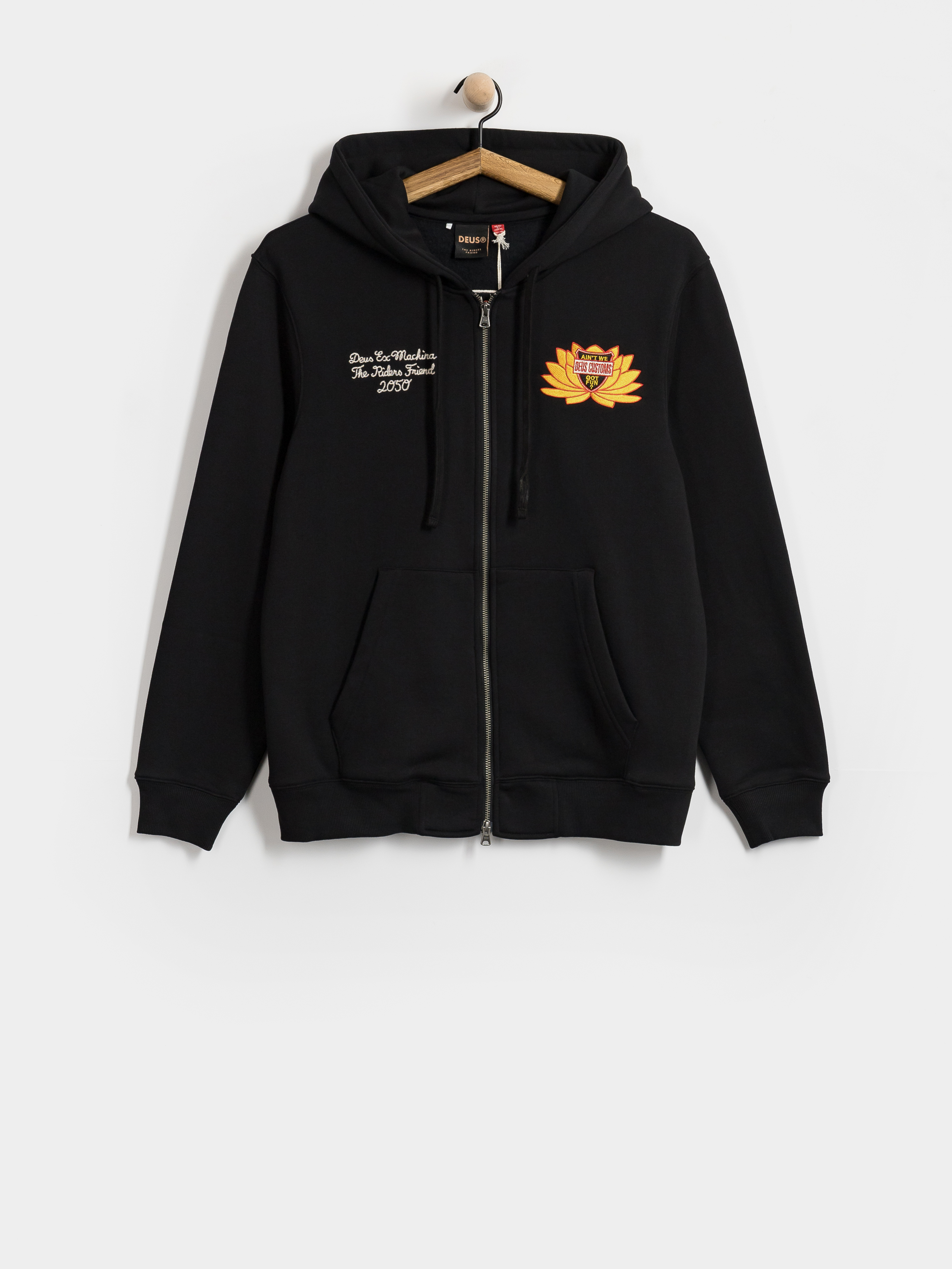 Mikina s kapucňou Deus Ex Machina Sacred Crest ZHD (black)