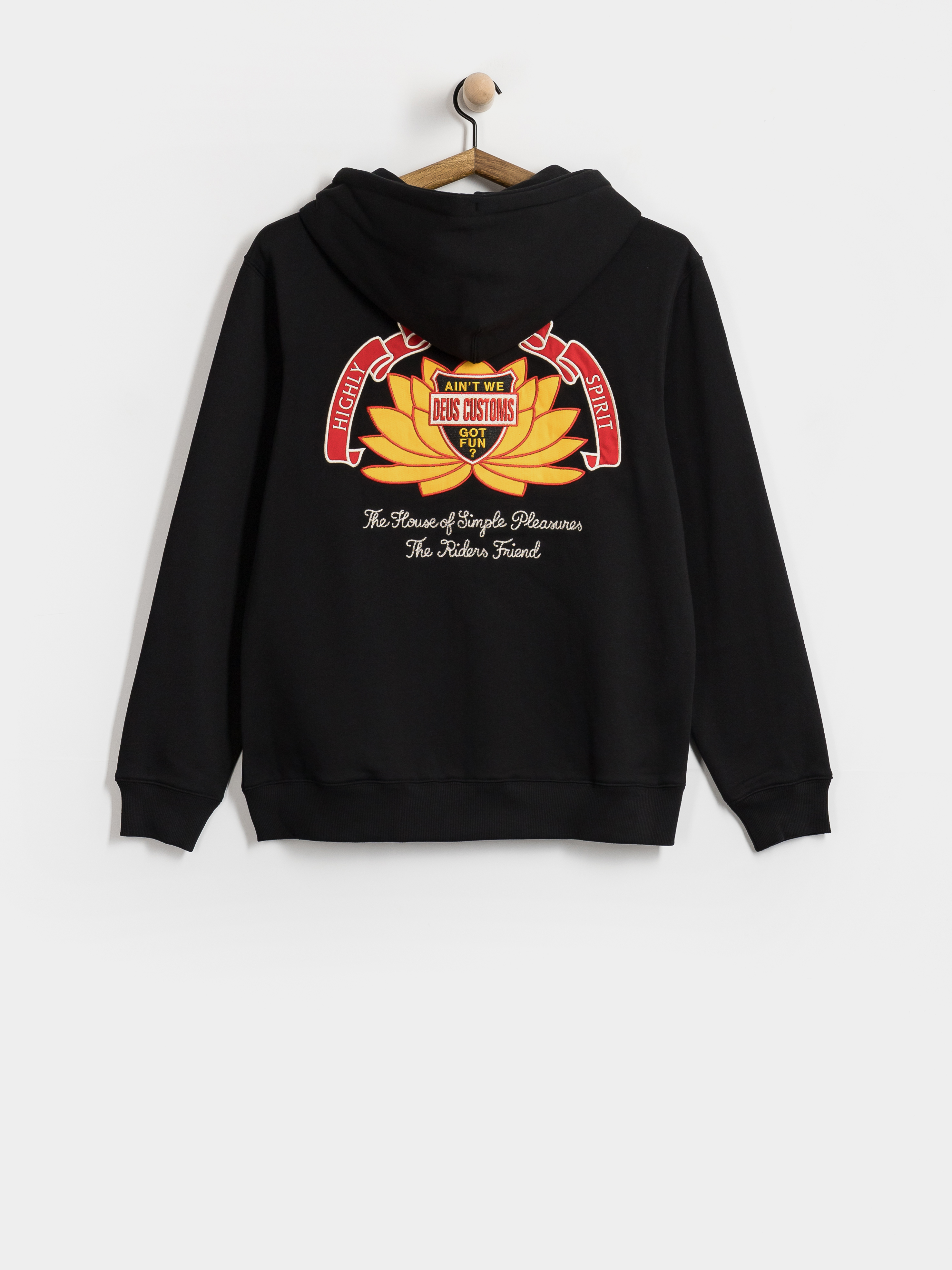 Mikina s kapucňou Deus Ex Machina Sacred Crest ZHD (black)