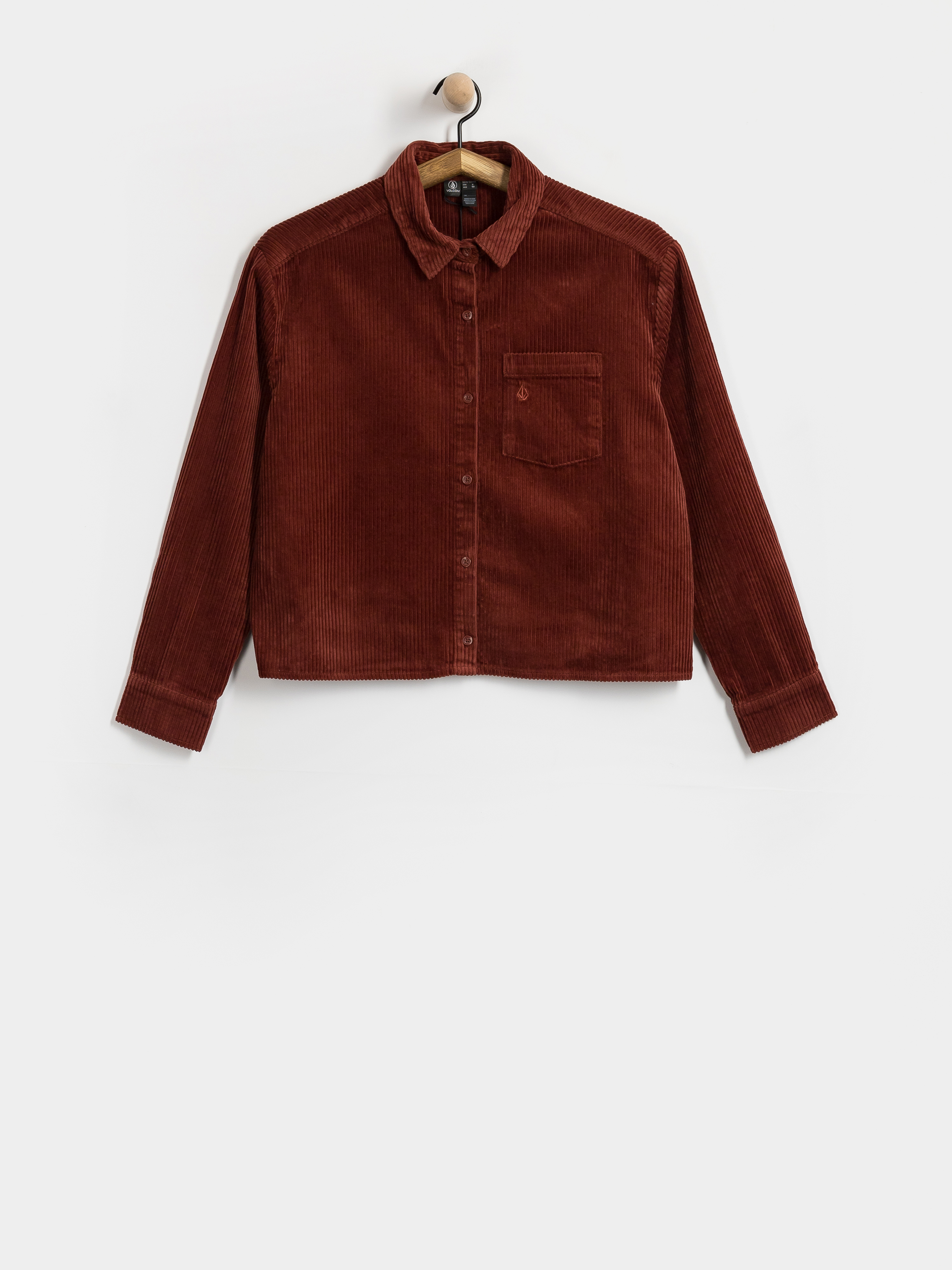 Košeľa Volcom Weellow Cord Shirt Wmn (brick)