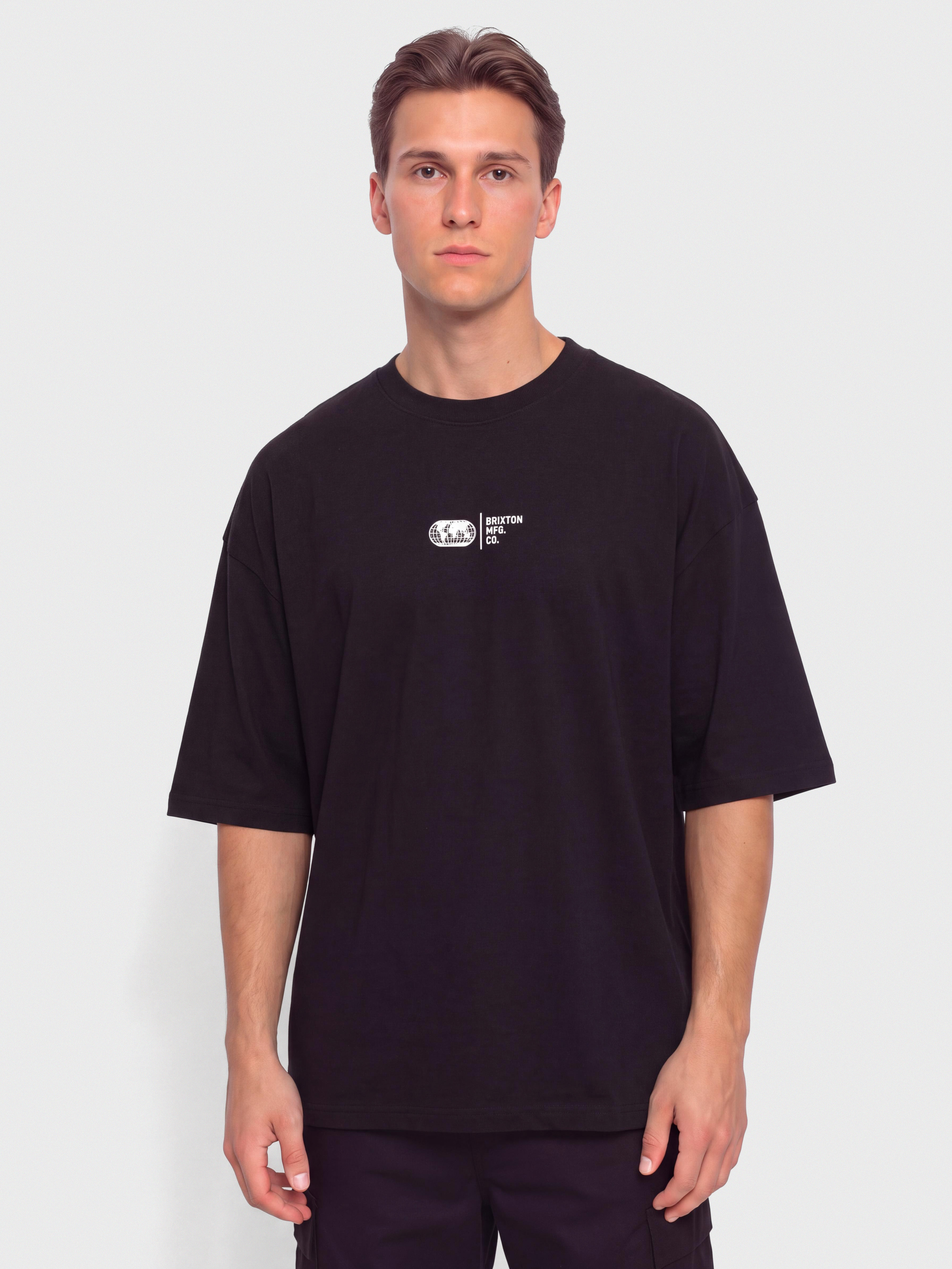 Tričko Brixton Union Hw Relaxed (black classic wash)