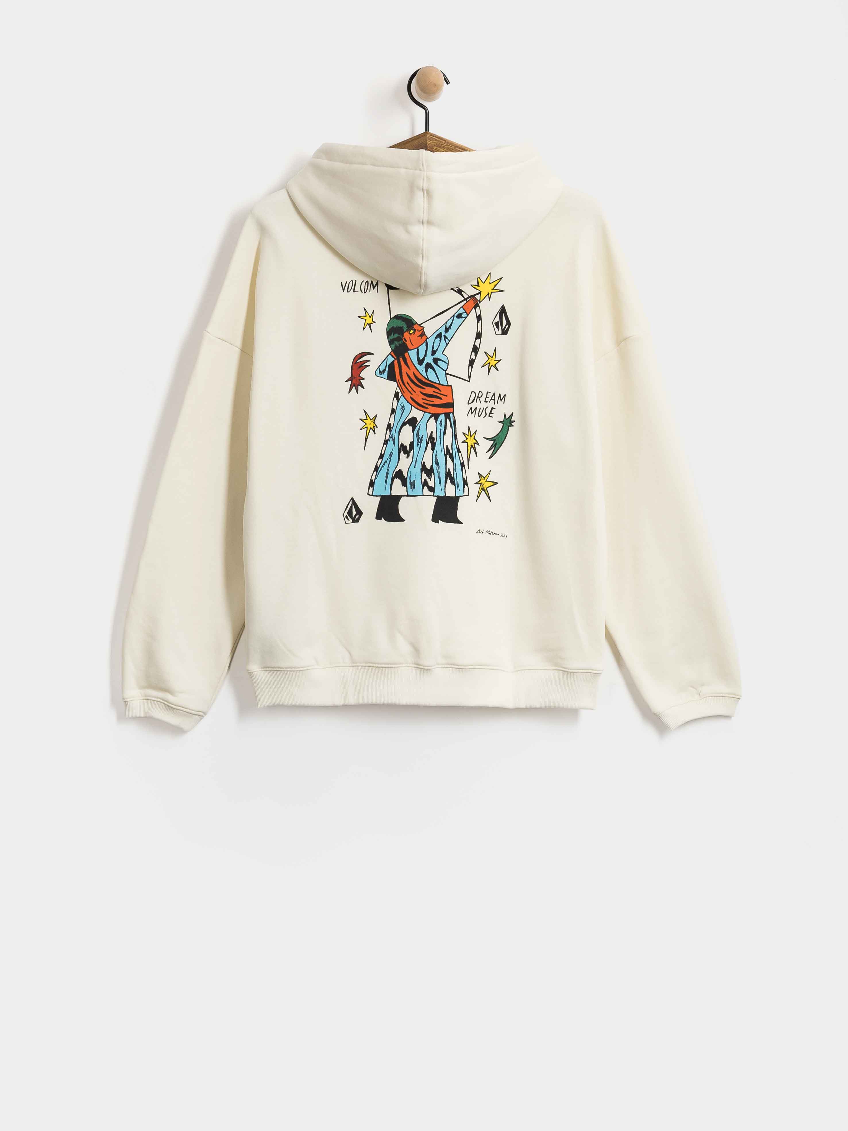 Mikina s kapucňou Volcom Radical Daze Up HD Wmn (off white)