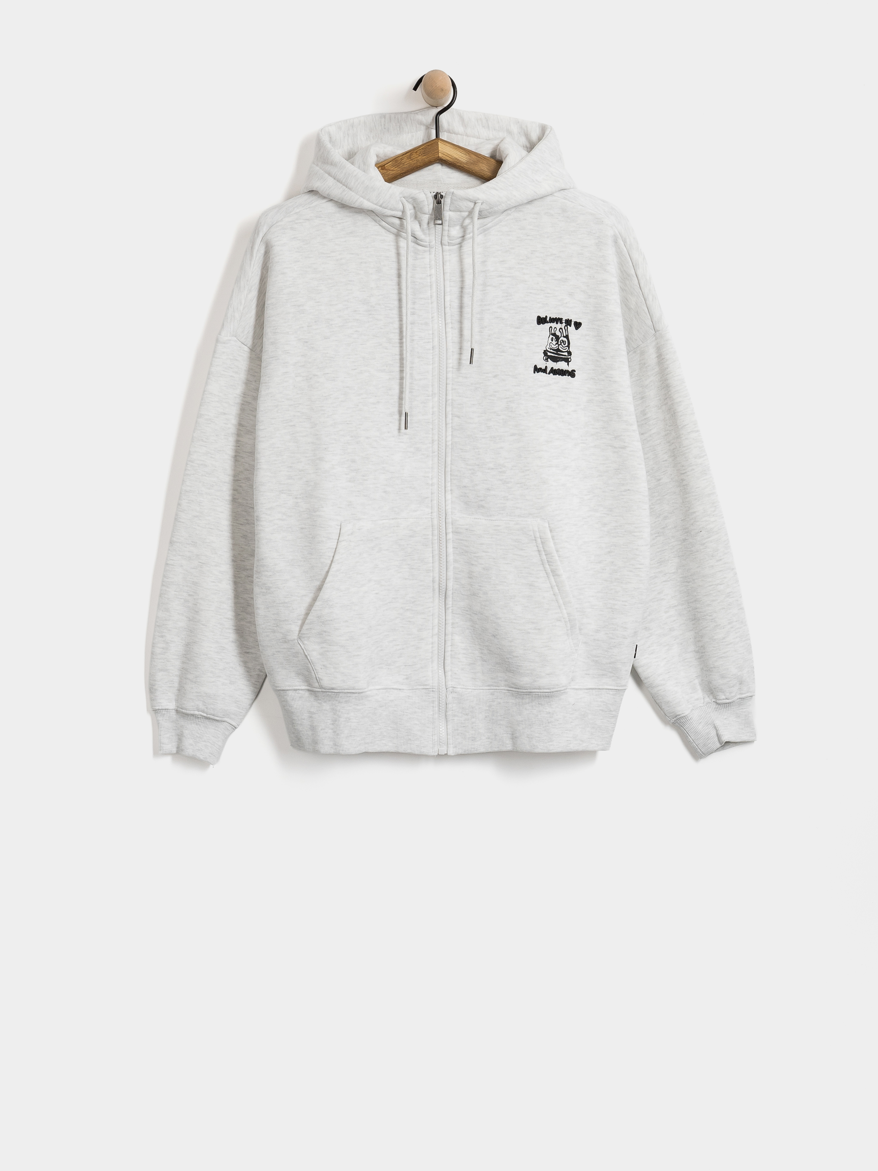 Mikina s kapucňou Volcom Fa Ozzy ZHD Wmn (bone heather)