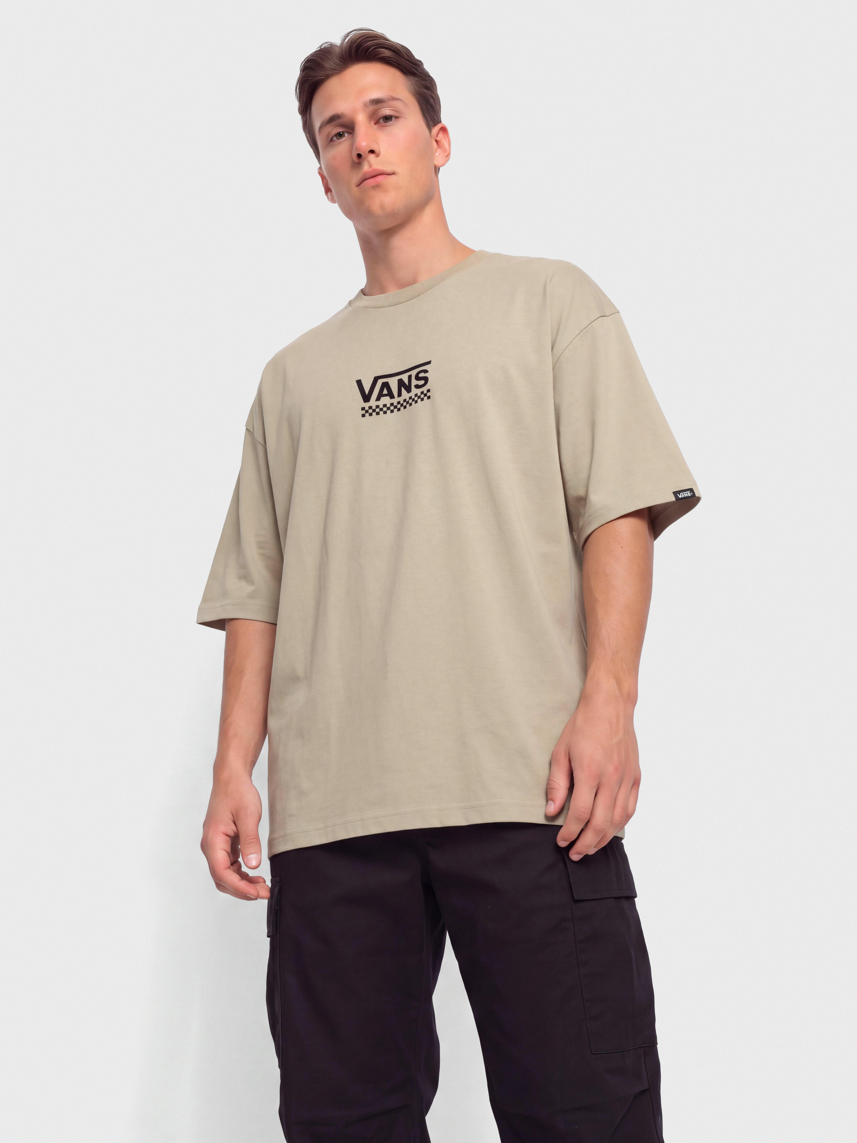 Tričko Vans V Check Loose (london fog)