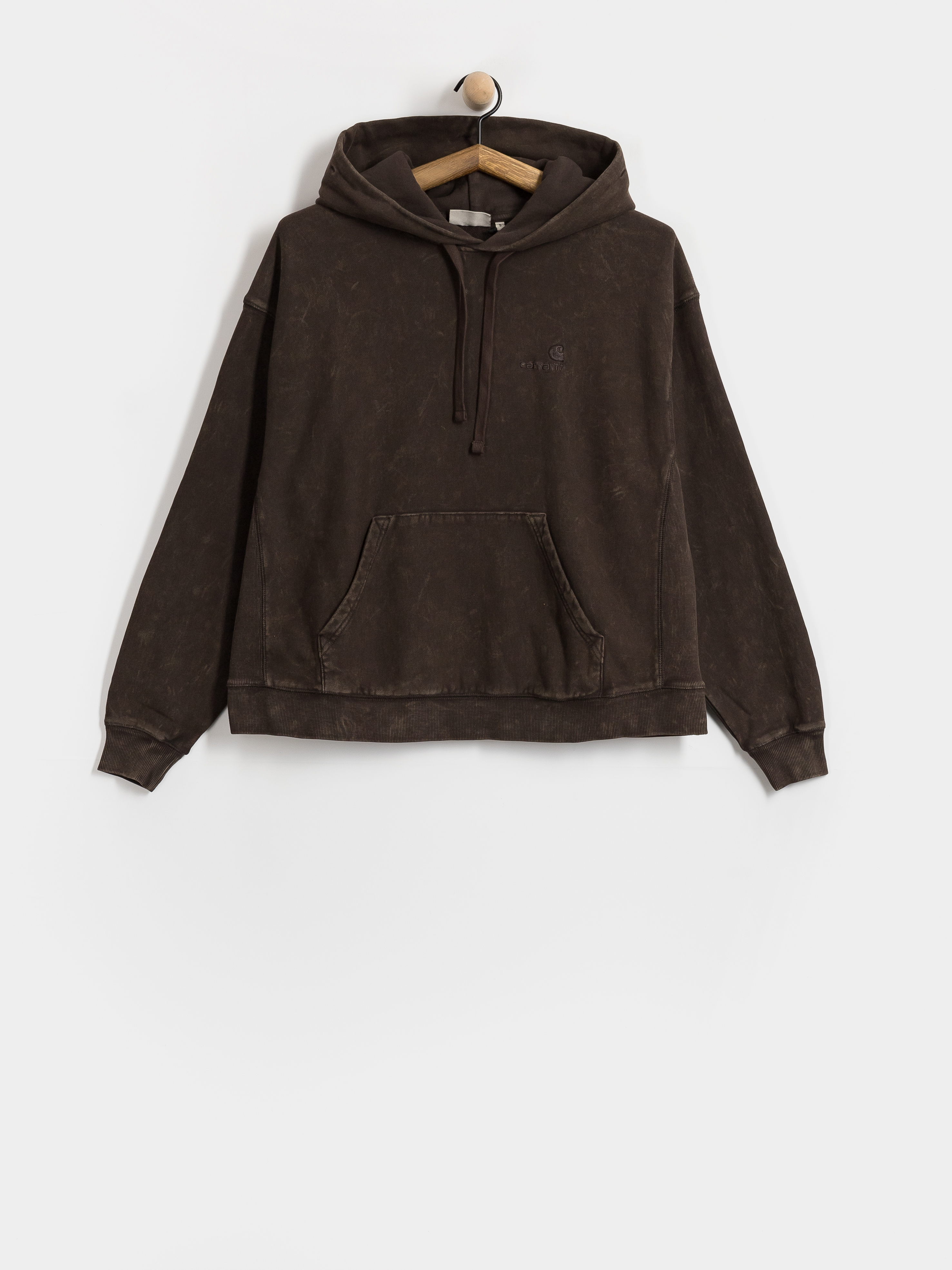 Mikina s kapucňou Carhartt WIP Lambert HD Wmn (tobacco/moon wash)