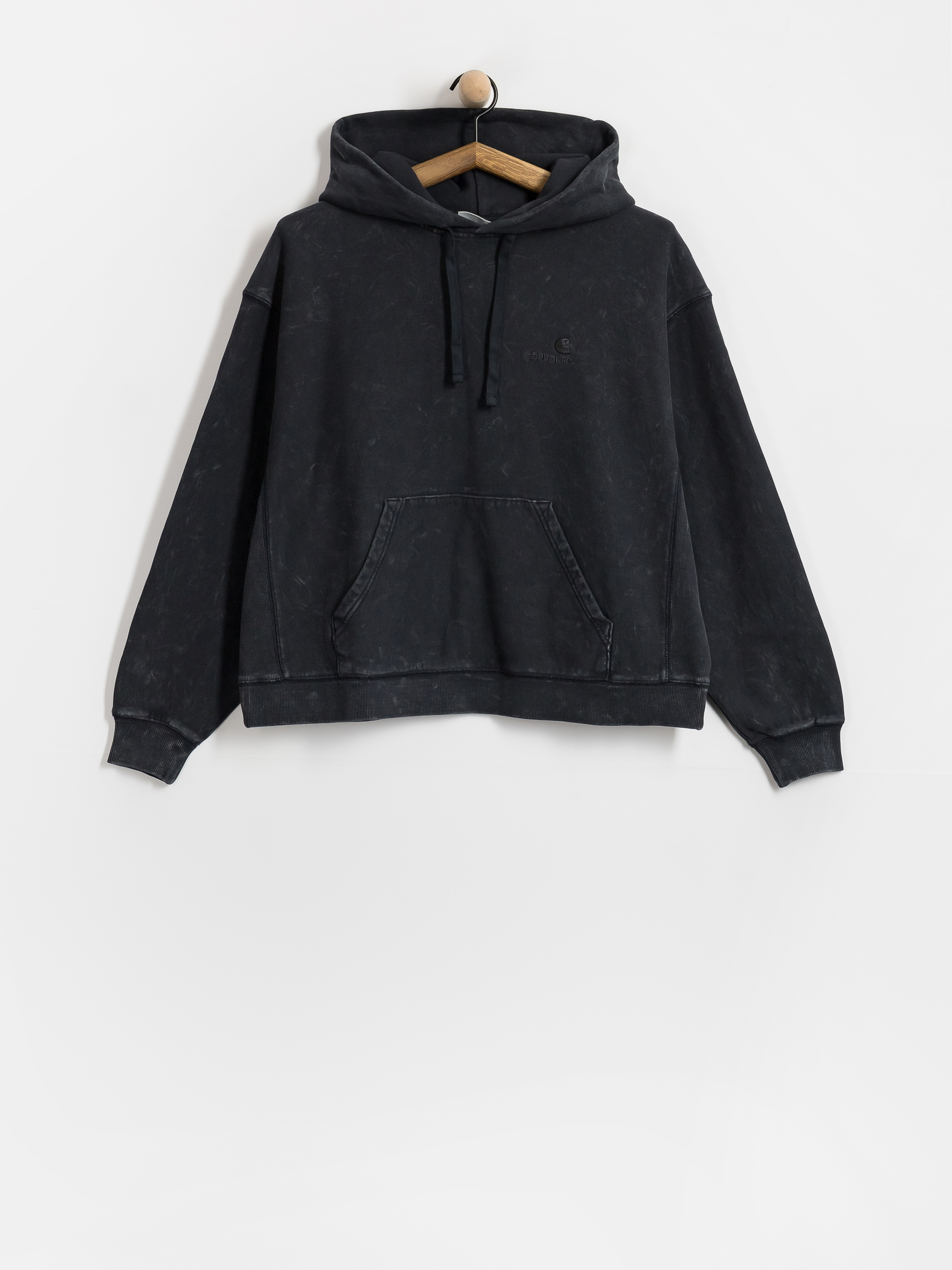 Mikina s kapucňou Carhartt WIP Lambert HD Wmn (black/moon wash)