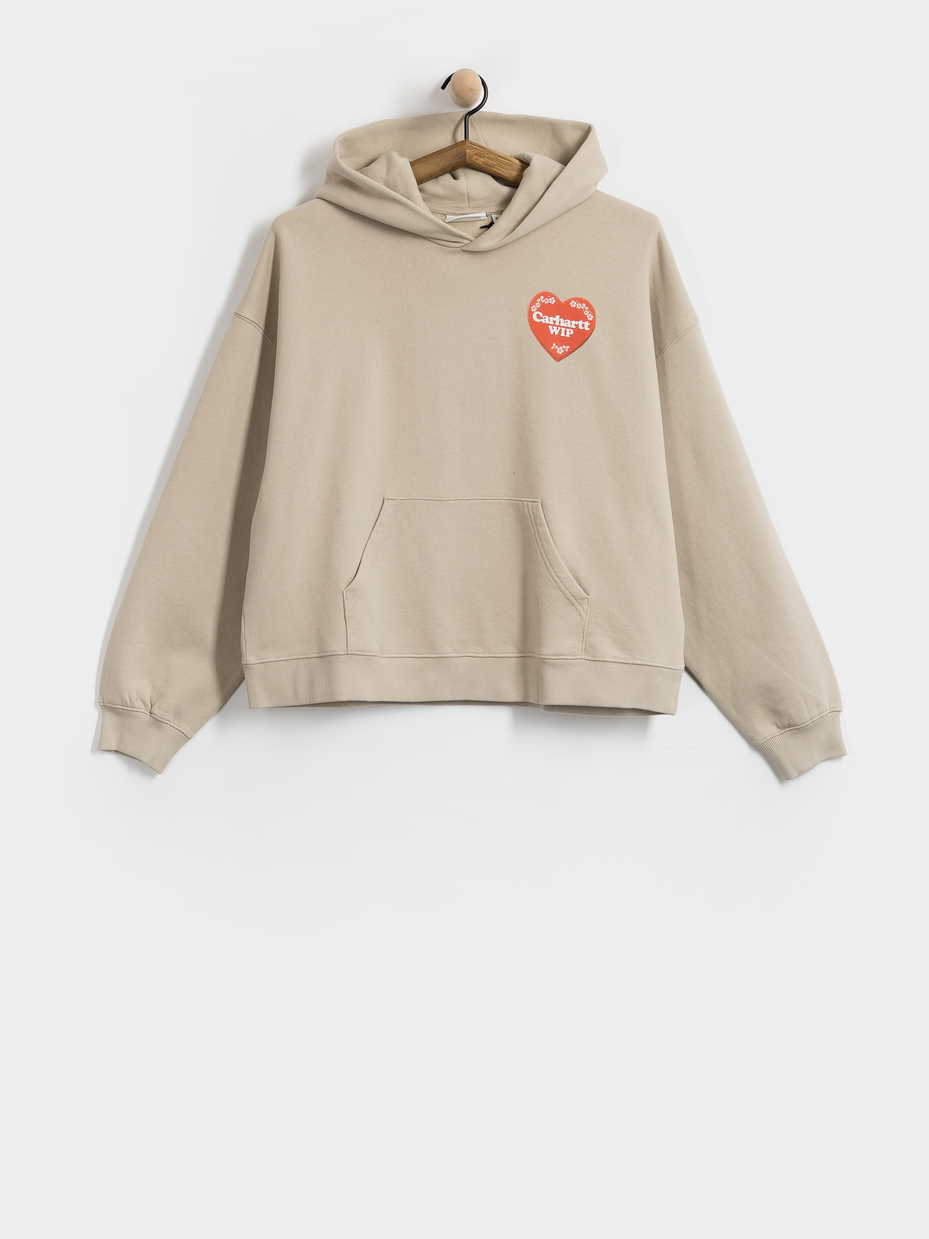Mikina s kapucňou Carhartt WIP Hartt Case HD Wmn (fleur de sel)