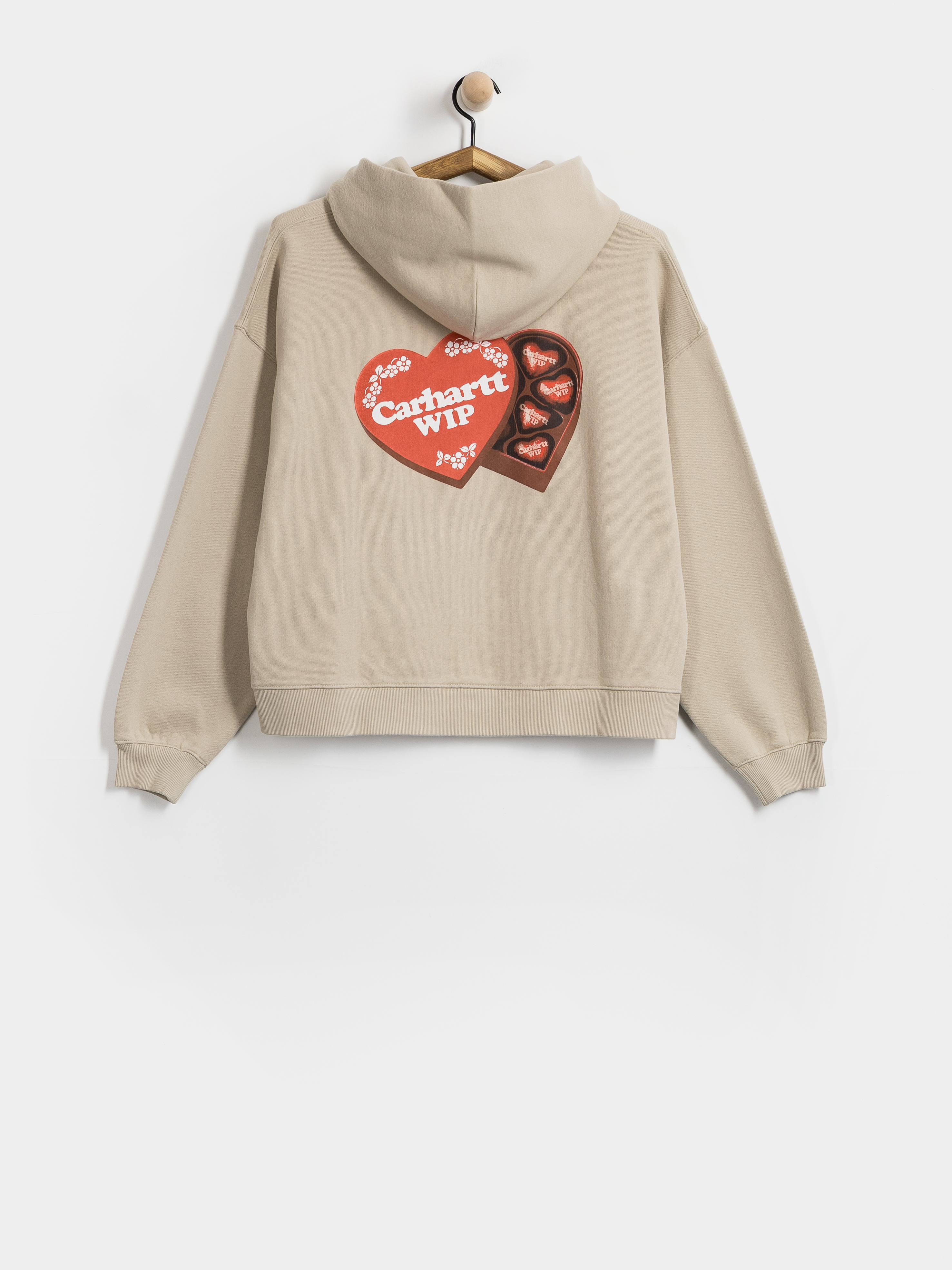 Mikina s kapucňou Carhartt WIP Hartt Case HD Wmn (fleur de sel)