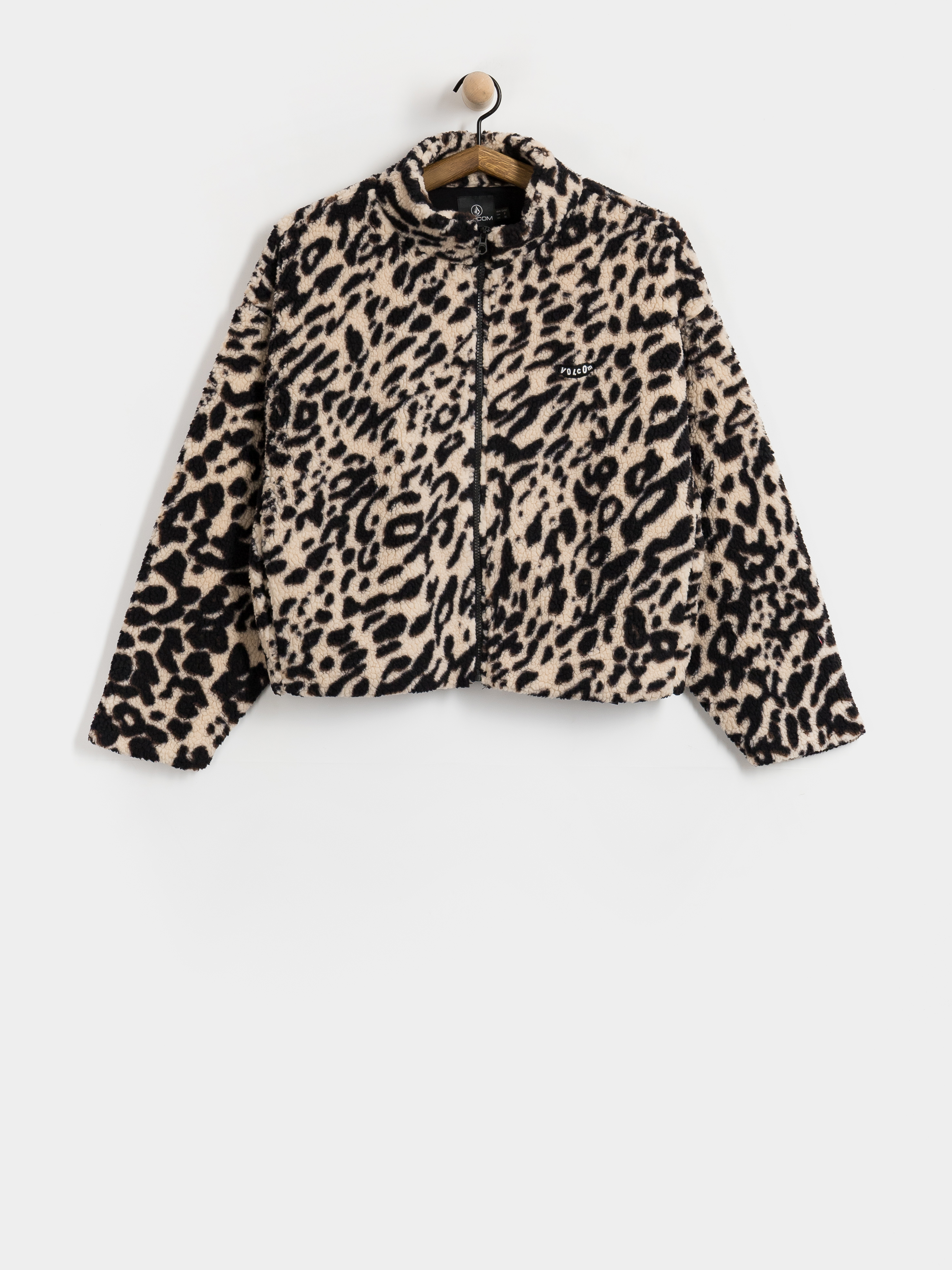 Mikina Volcom Wylding Out Sherpa Wmn (animal print)