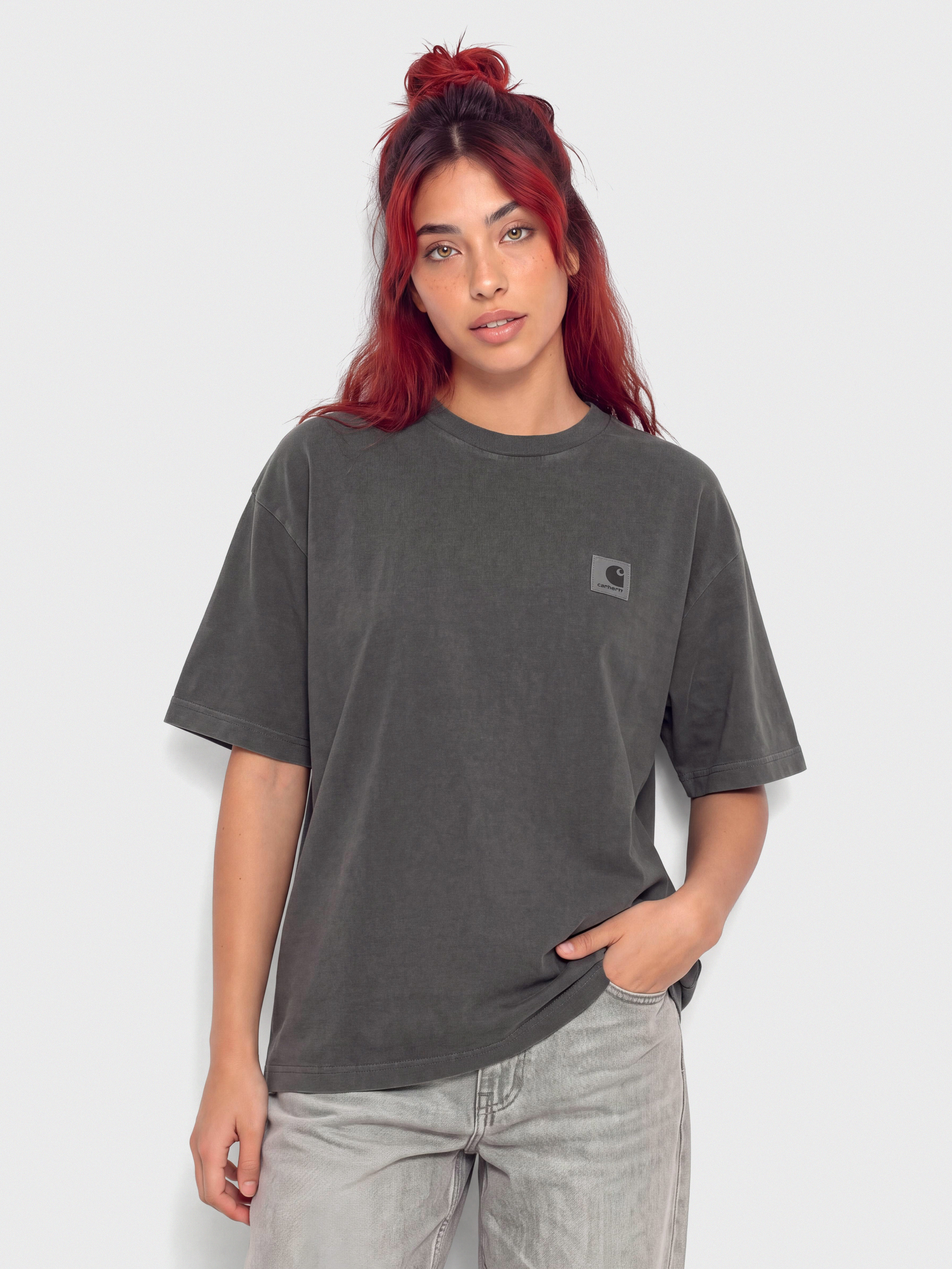 Tričko Carhartt WIP Nelson Wmn (black/garment dyed)