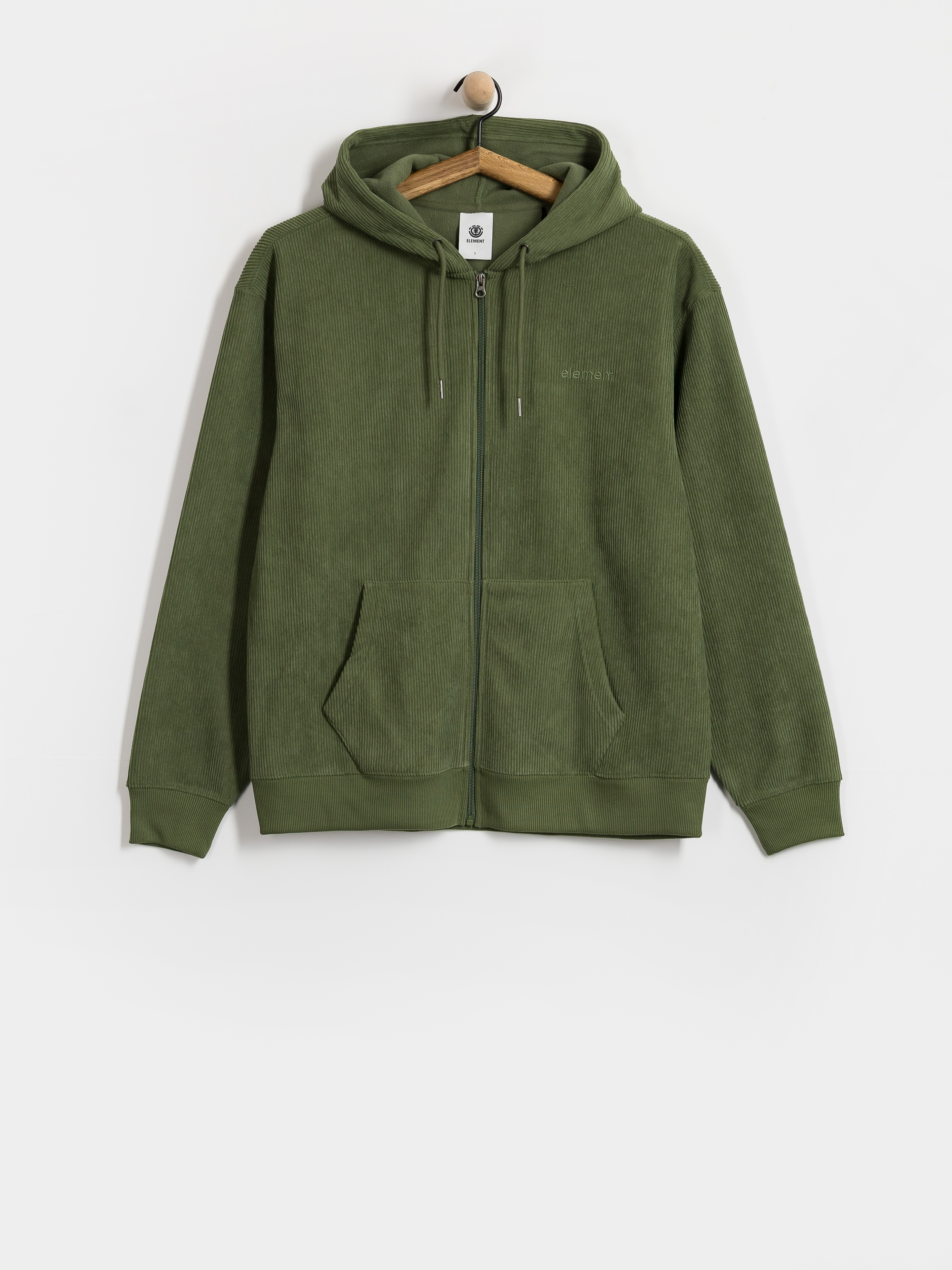 Mikina s kapucňou Element Lowcase Corduroy ZHD (bronze green)