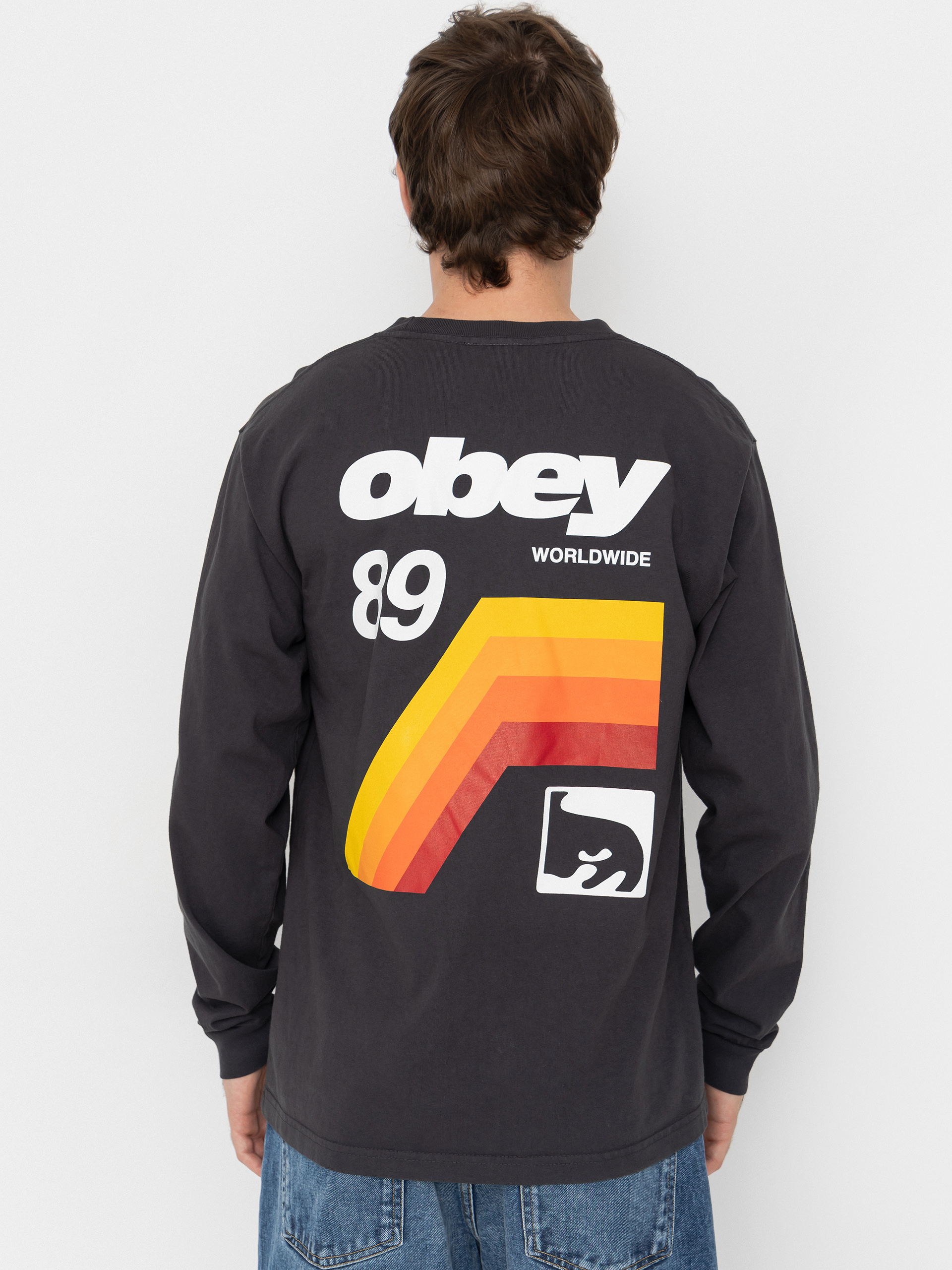 Triko OBEY Vhs (pigment true vintage black)