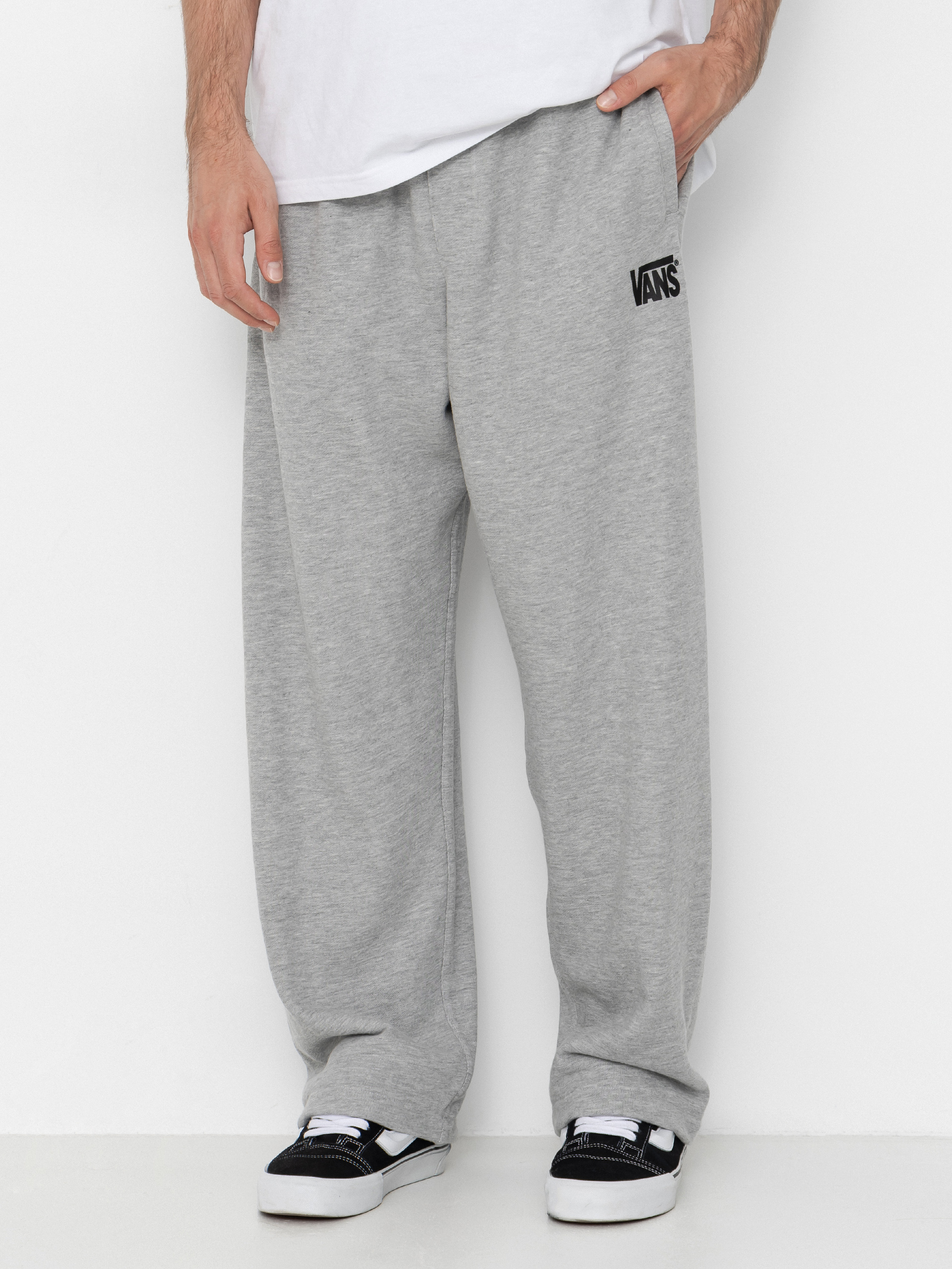 Nohavice Vans Stretch Logo Straight Leg (cement heather)