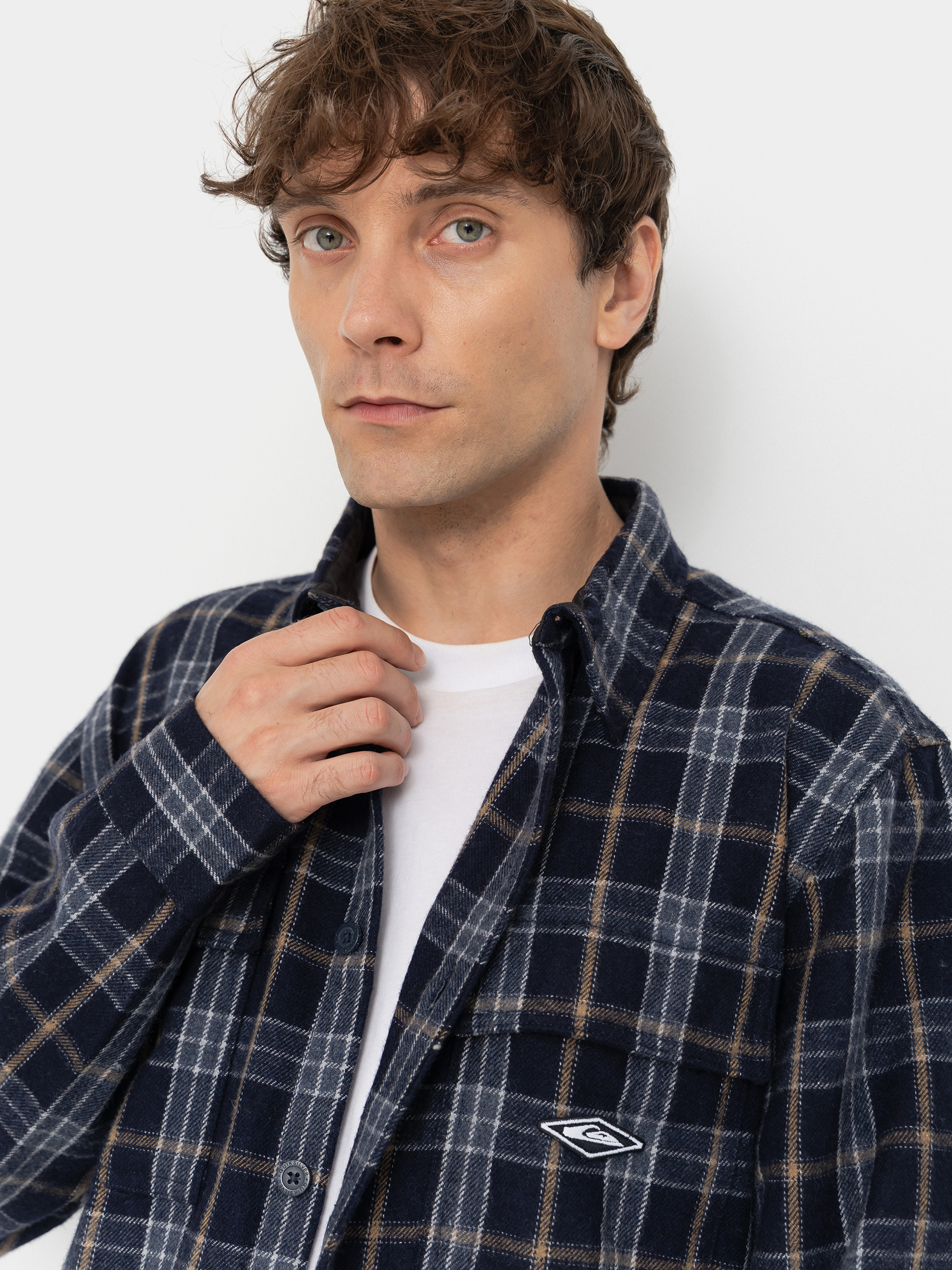 Košeľa Quiksilver Diamond Wool (dark navy diamond check)