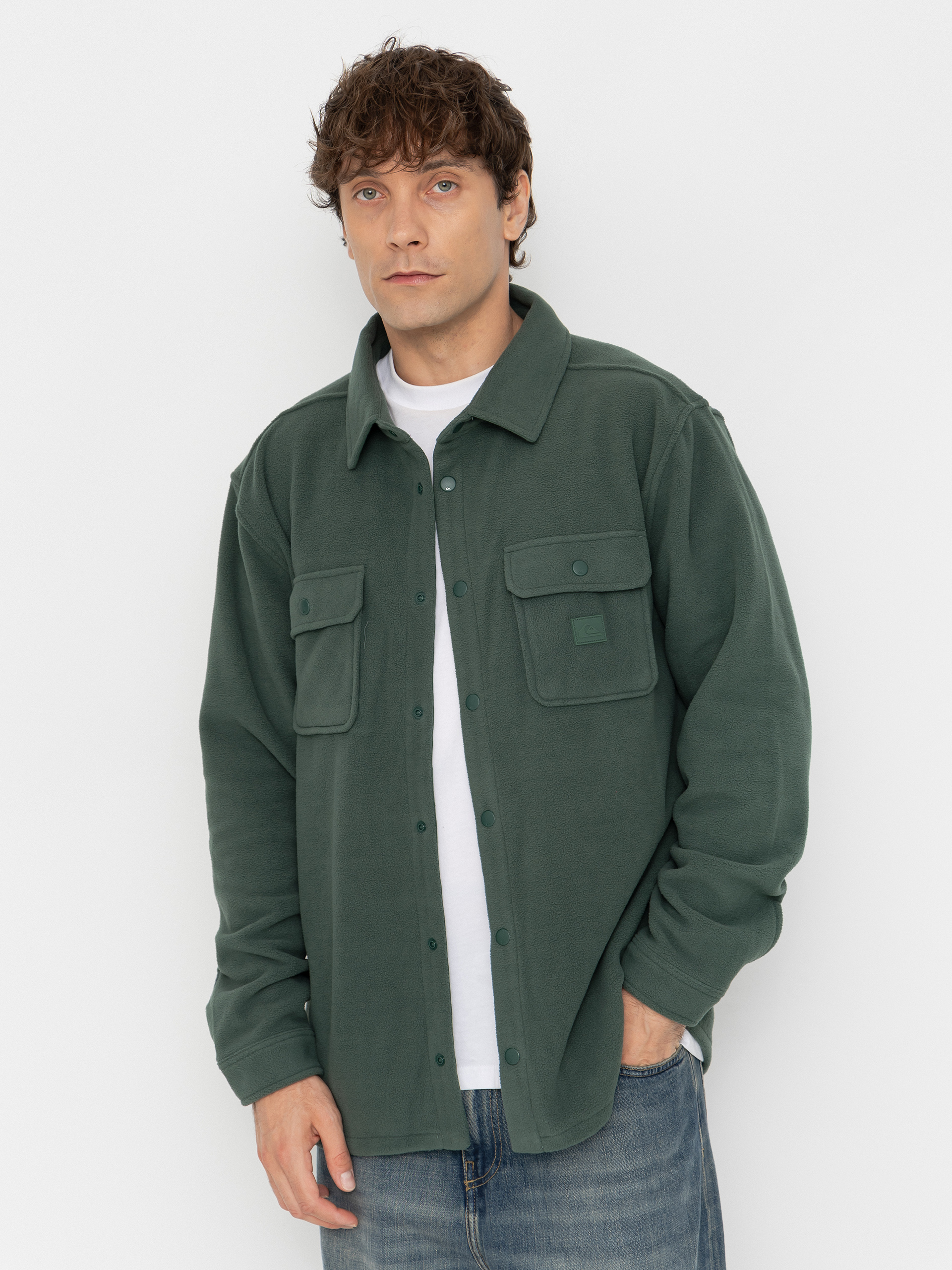 Flu00edsovu00e1 mikina Quiksilver Venture Polar Fleece Shirt (forest)