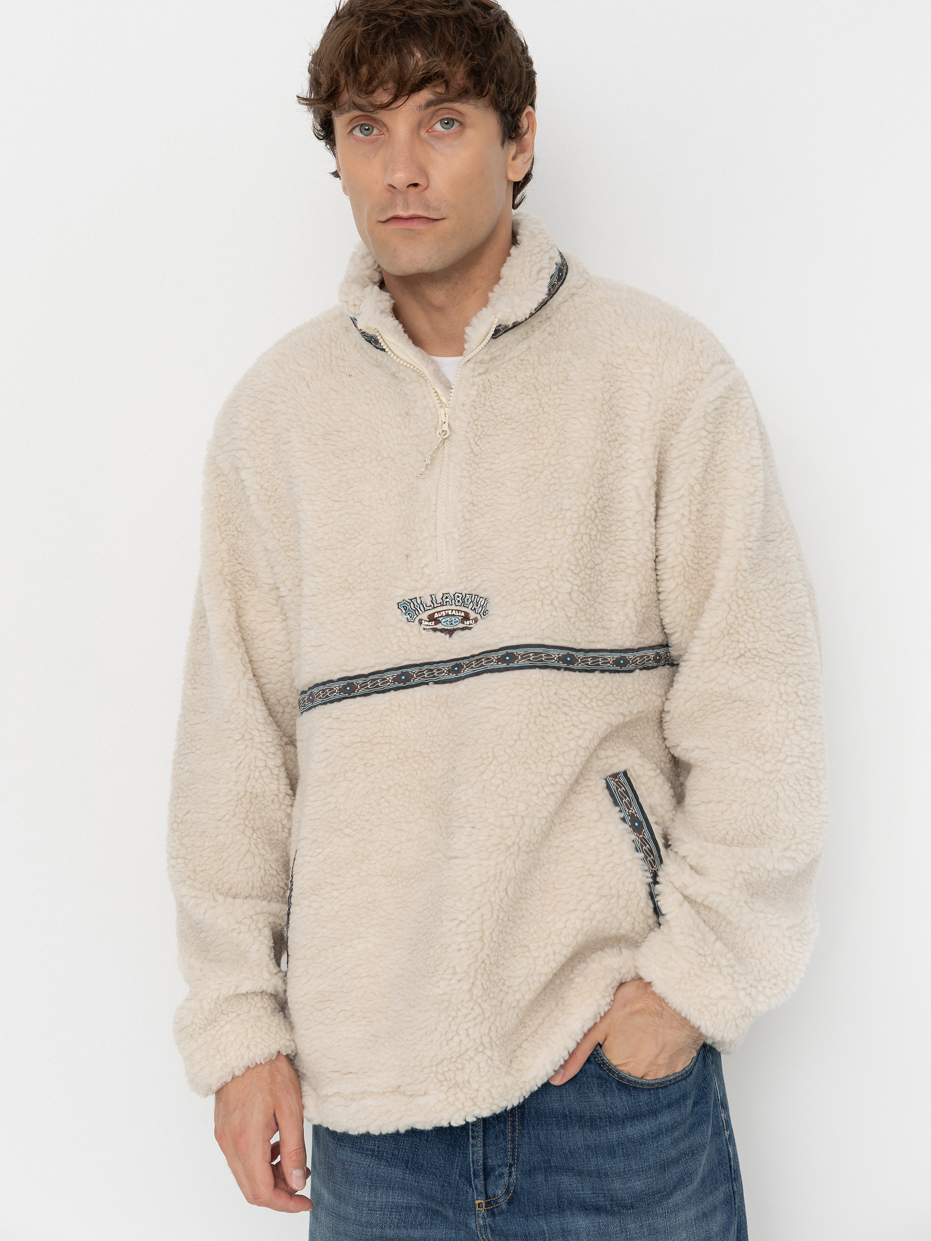 Flísová mikina Billabong Tombstone Half Zip (oatmeal)