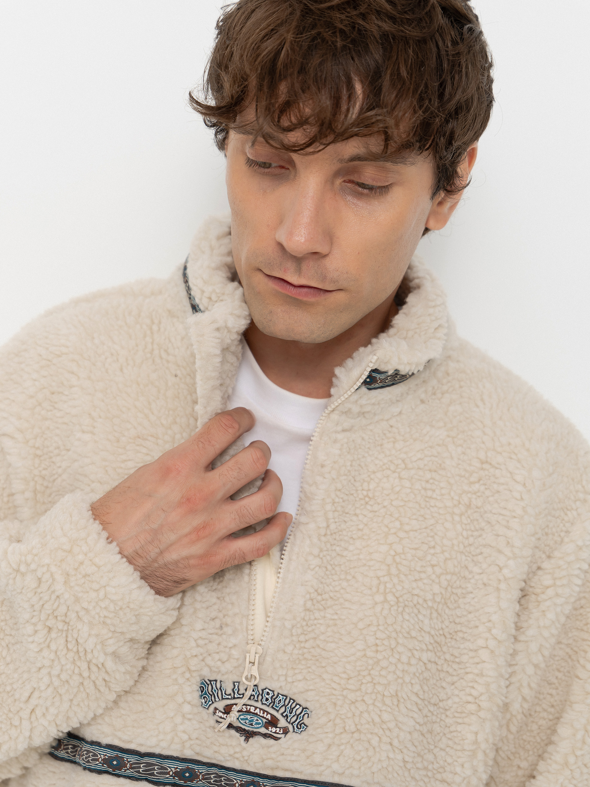 Pánsky Flísová mikina Billabong Tombstone Half Zip (oatmeal)