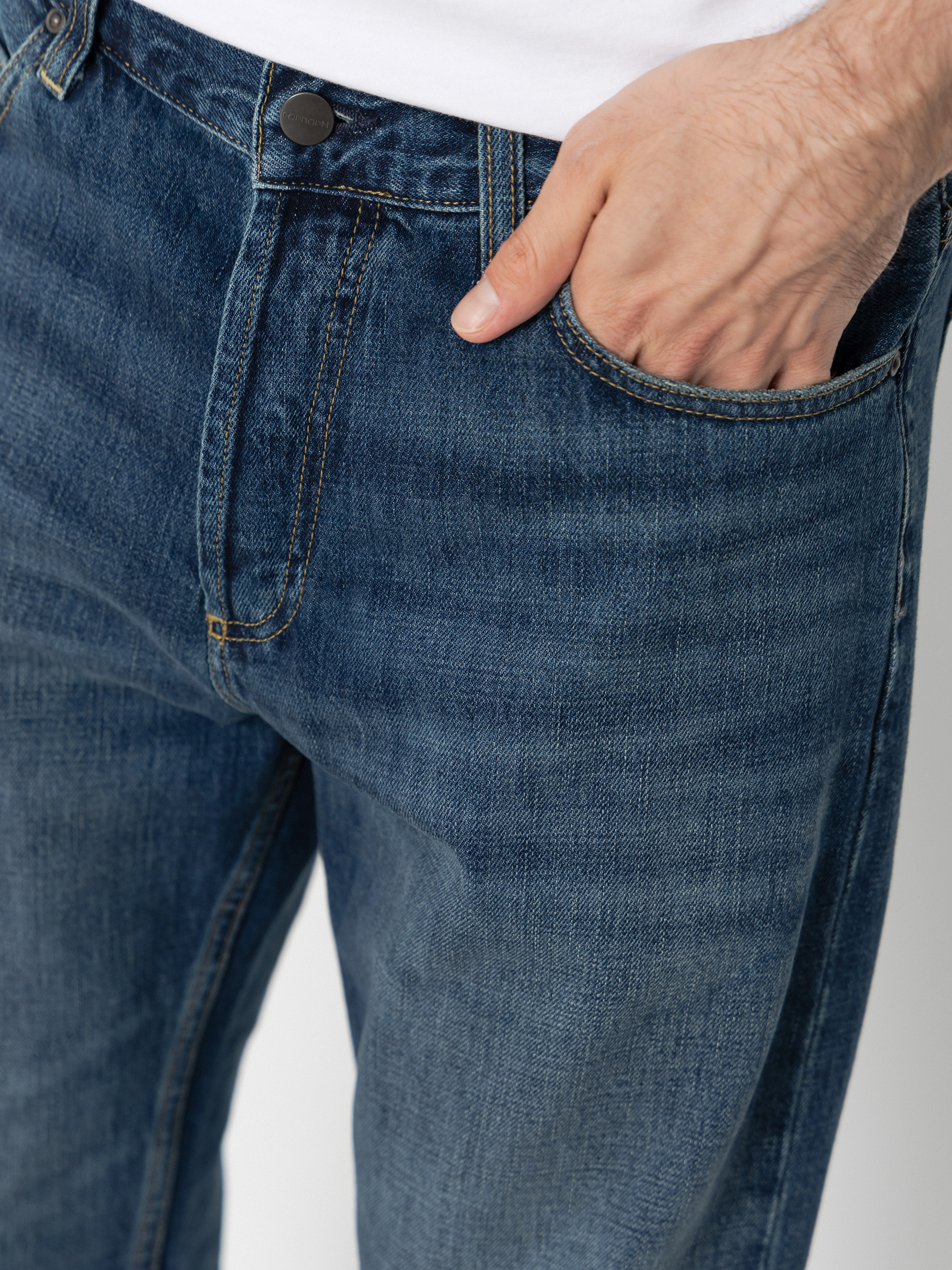 Nohavice Carhartt WIP Marlow (blue/dark used wash)