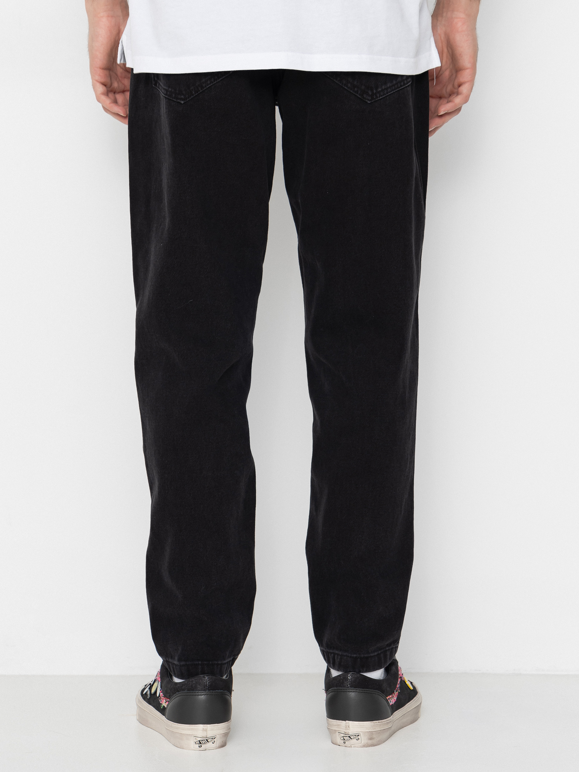 Nohavice Karl Kani Small Signature Tapered Five Pocket Denim (black)
