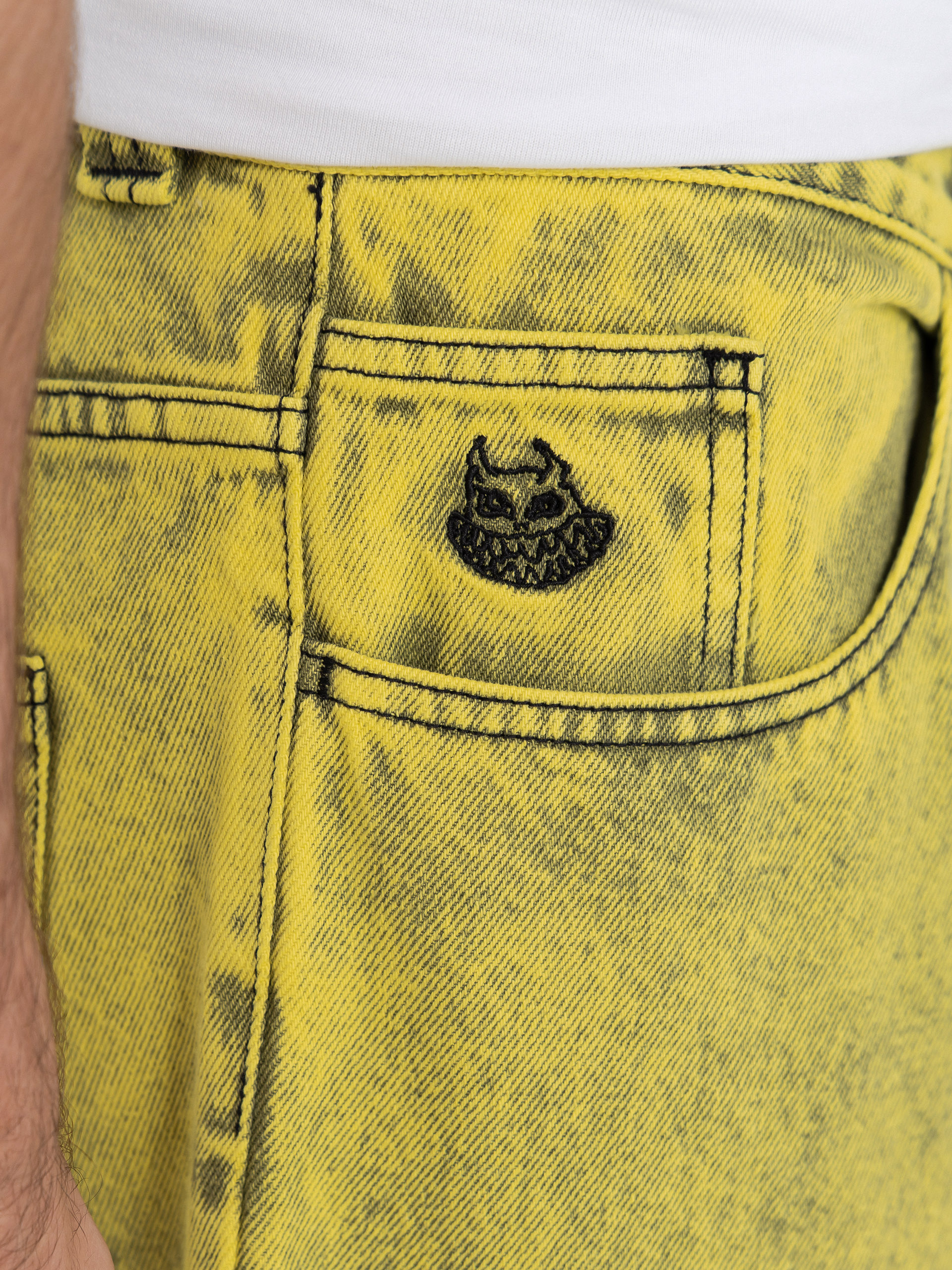 Nohavice Polar Skate Big Boy Demon Child (lemon black)