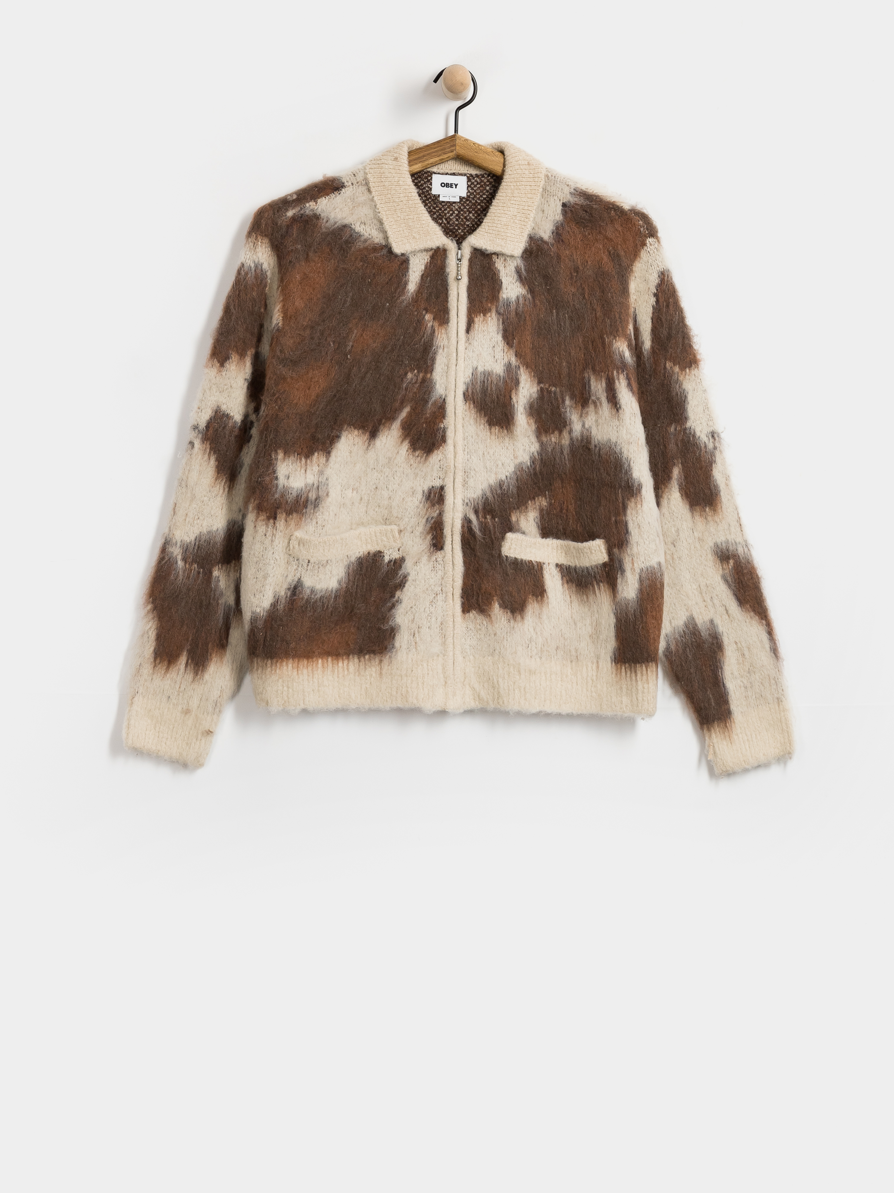 Sveter OBEY Cow Pattern Zip