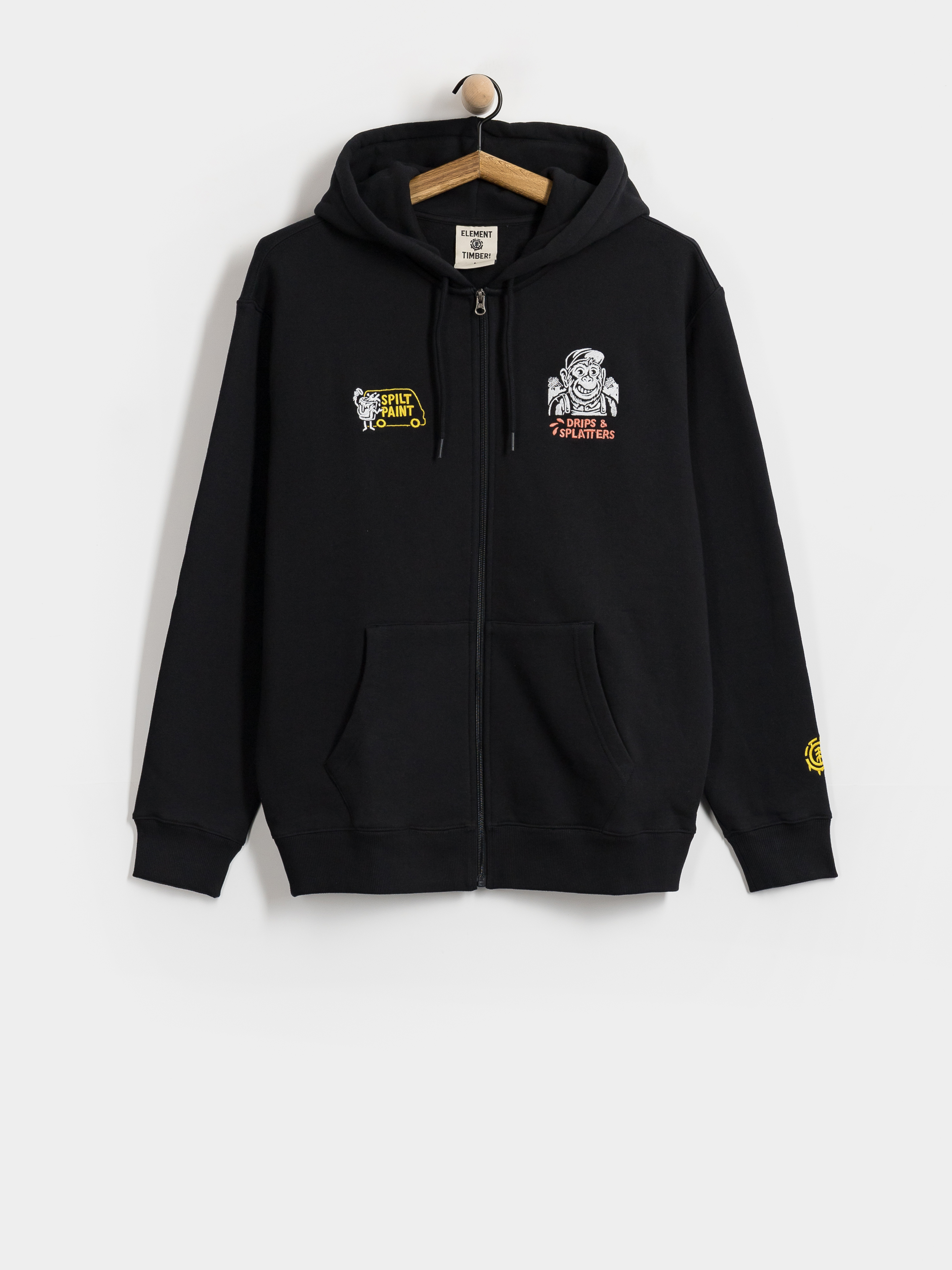 Mikina s kapucňou Element Timber Monkey ZHD (flint black)
