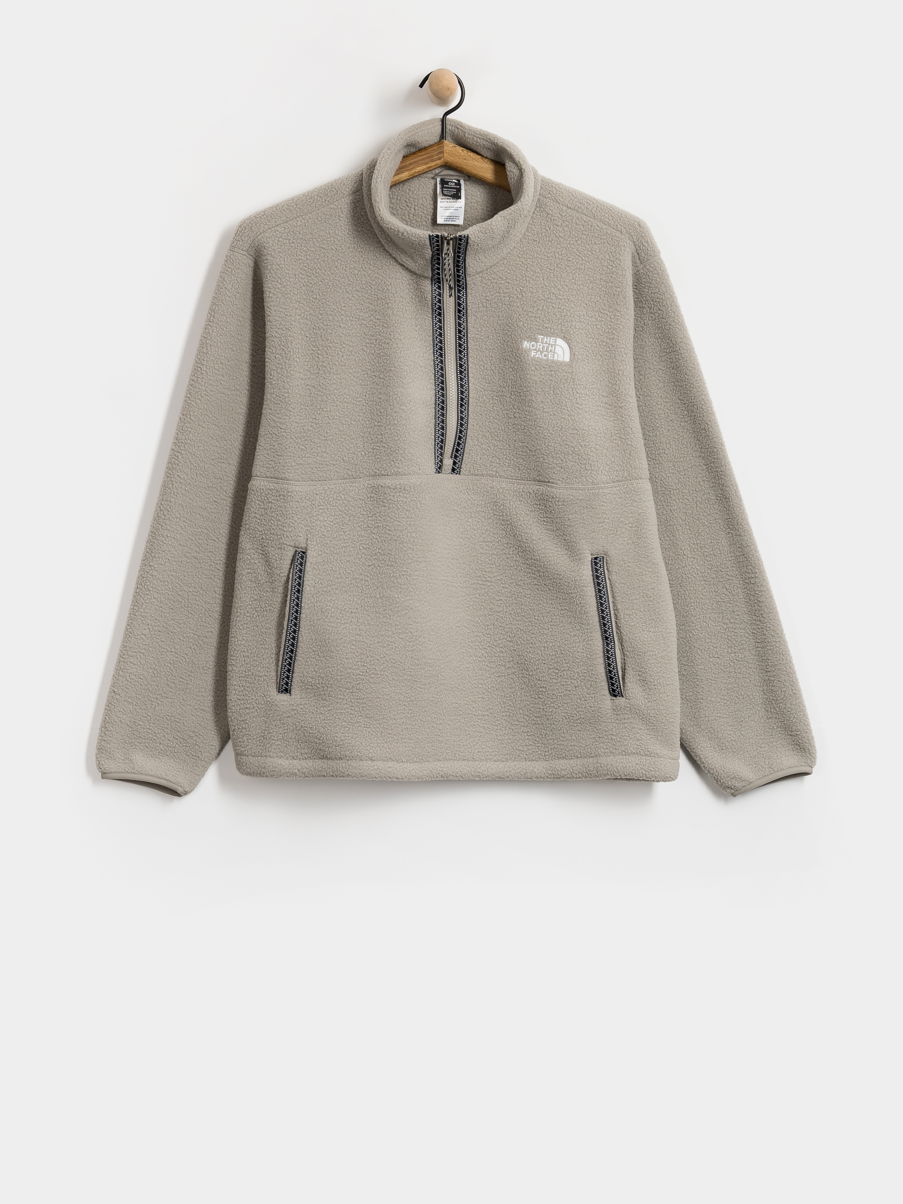 Flísová mikina The North Face Fleeski 1/4 Zip (stone slab)