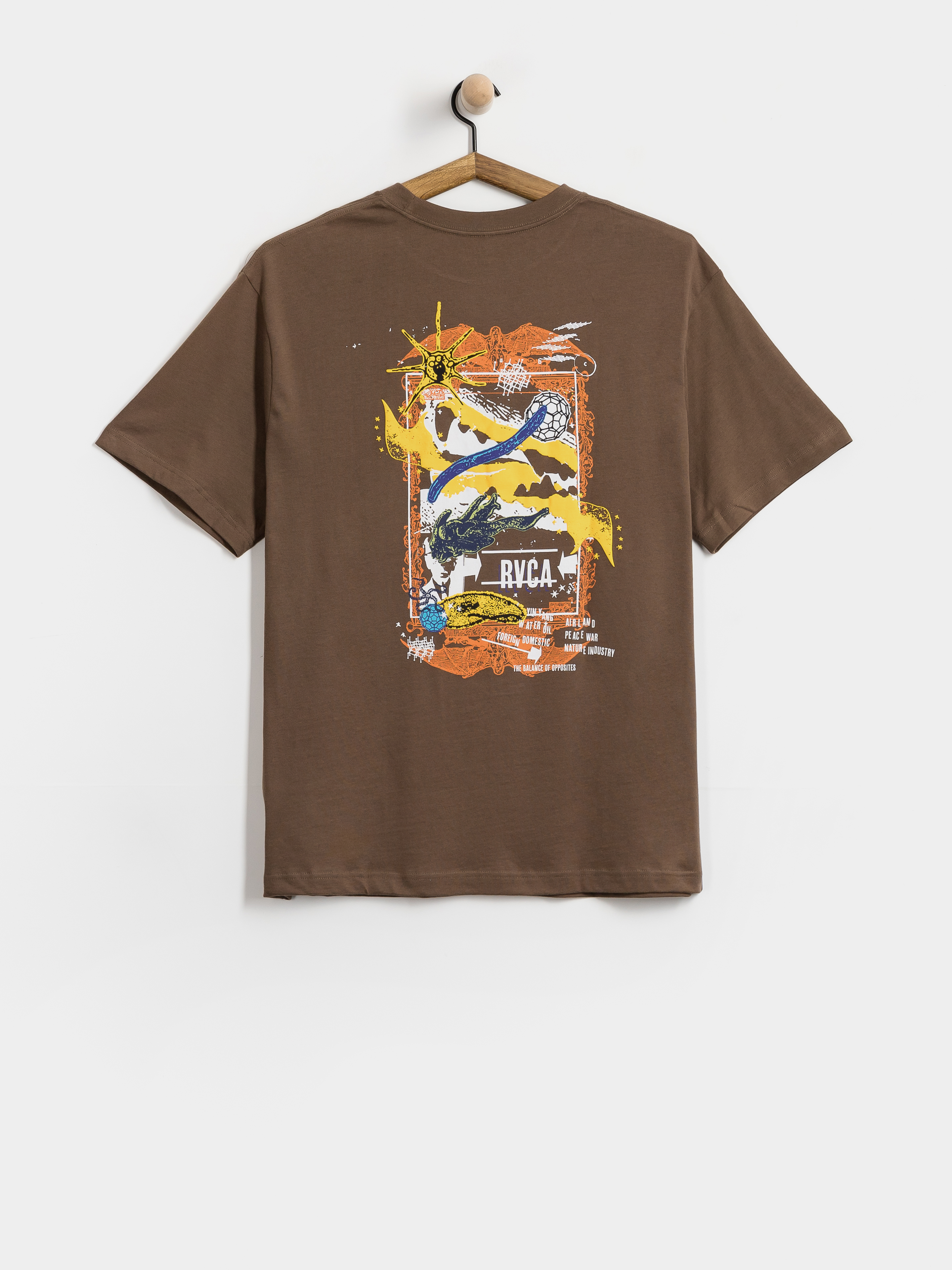 Tričko RVCA Rvca Mash Up (wood)