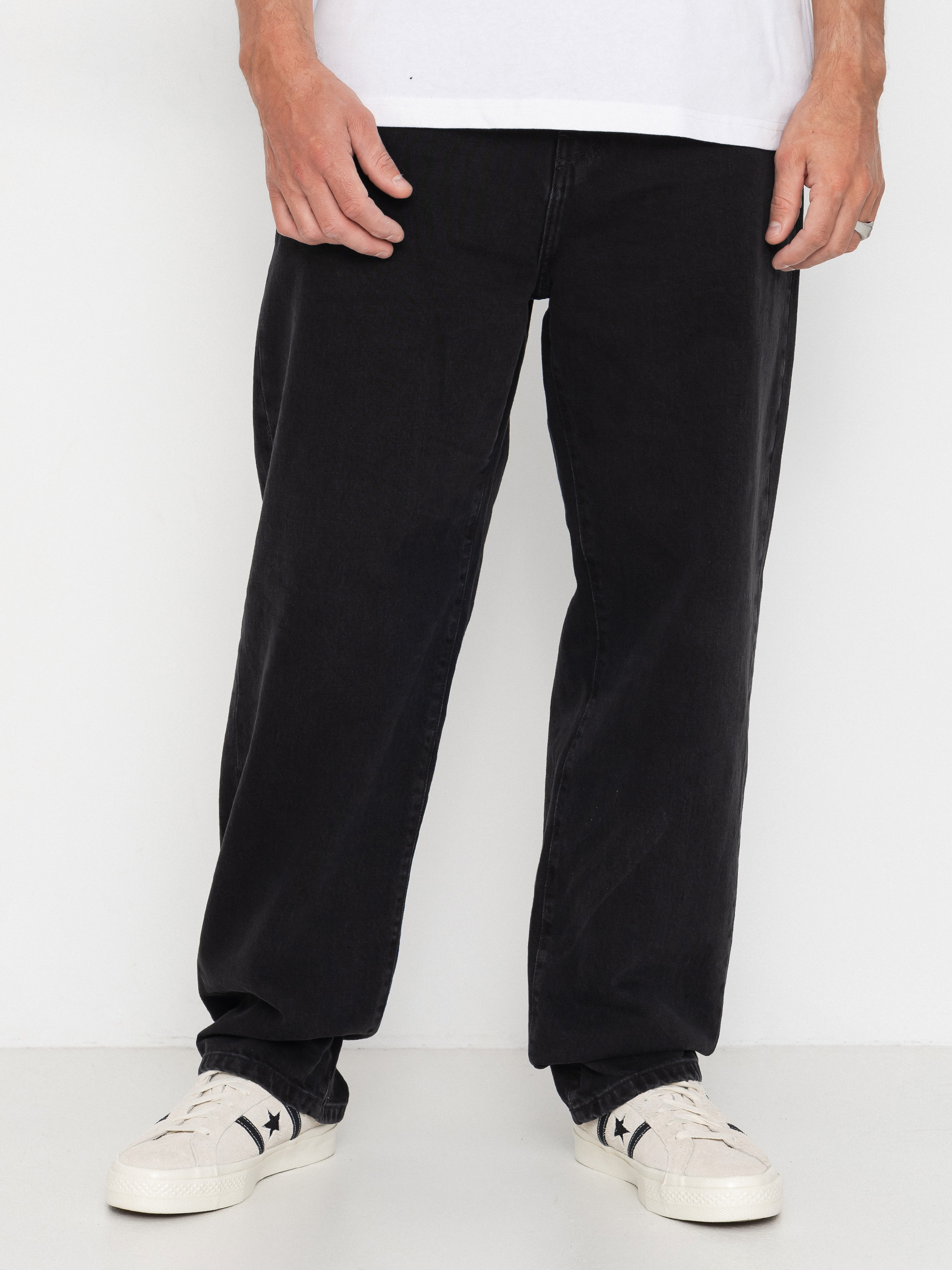 Nohavice Carhartt WIP Aaron (black/stone washed)