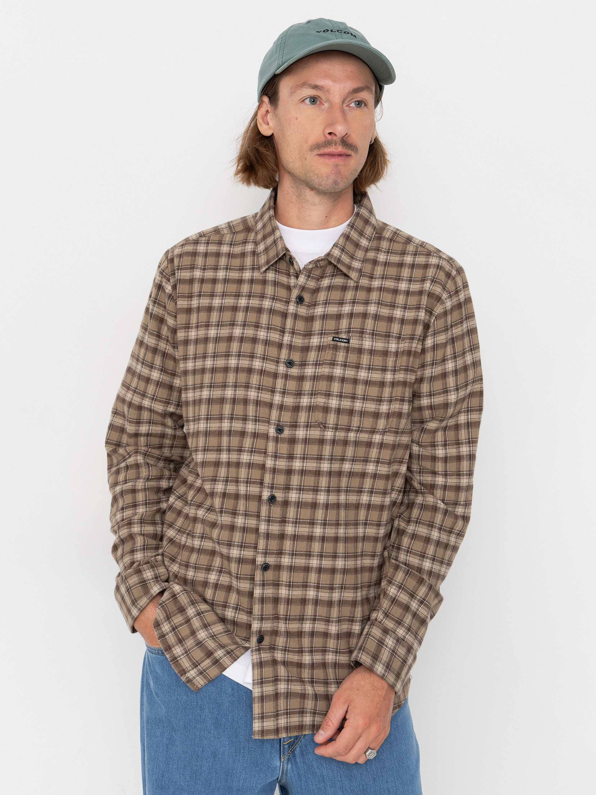 Kou0161eu013ea Volcom Caden Plaid Ls (light khaki)