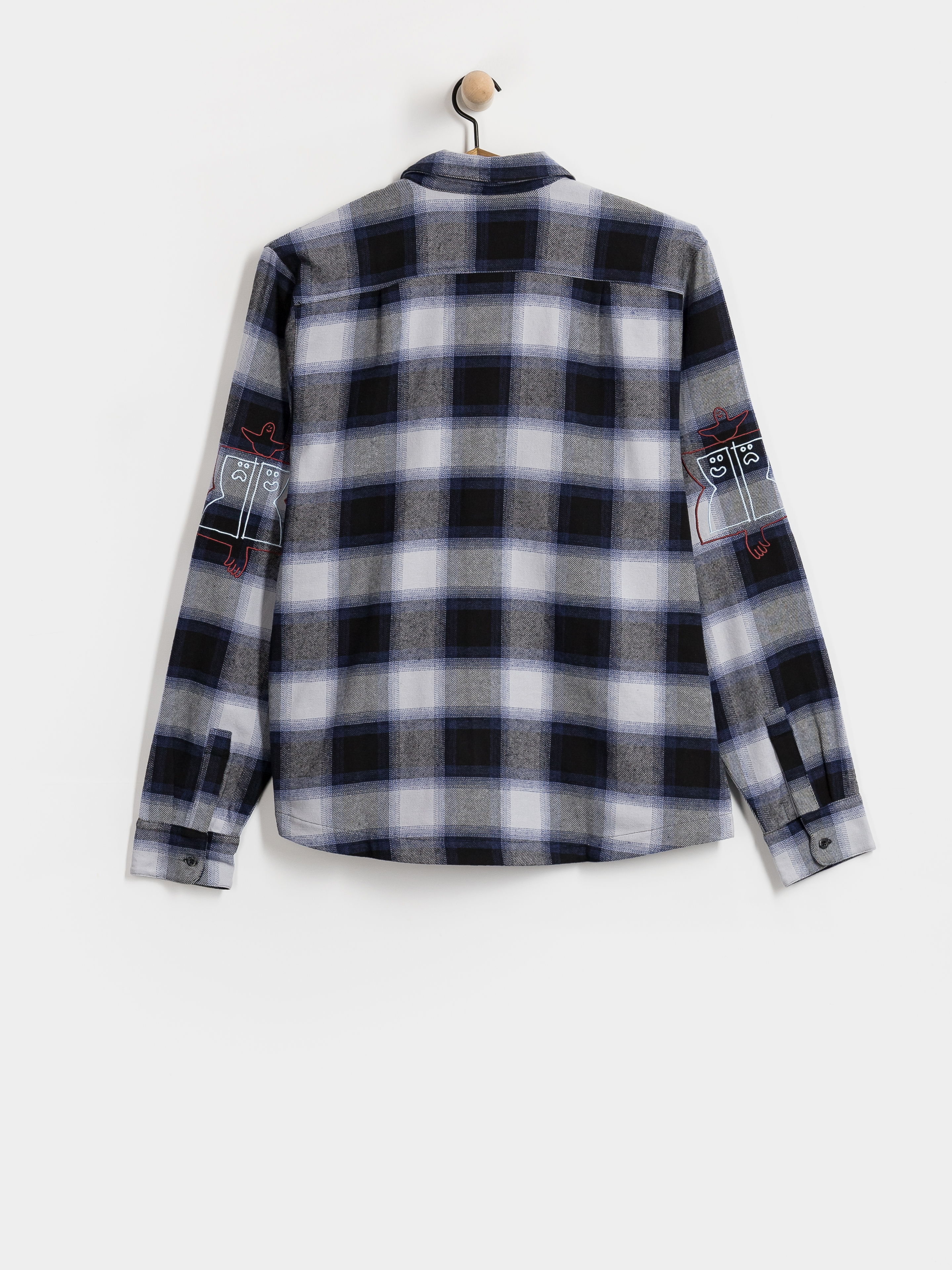 Košeľa adidas Gonz Flannel (black/mutprp/halsil)