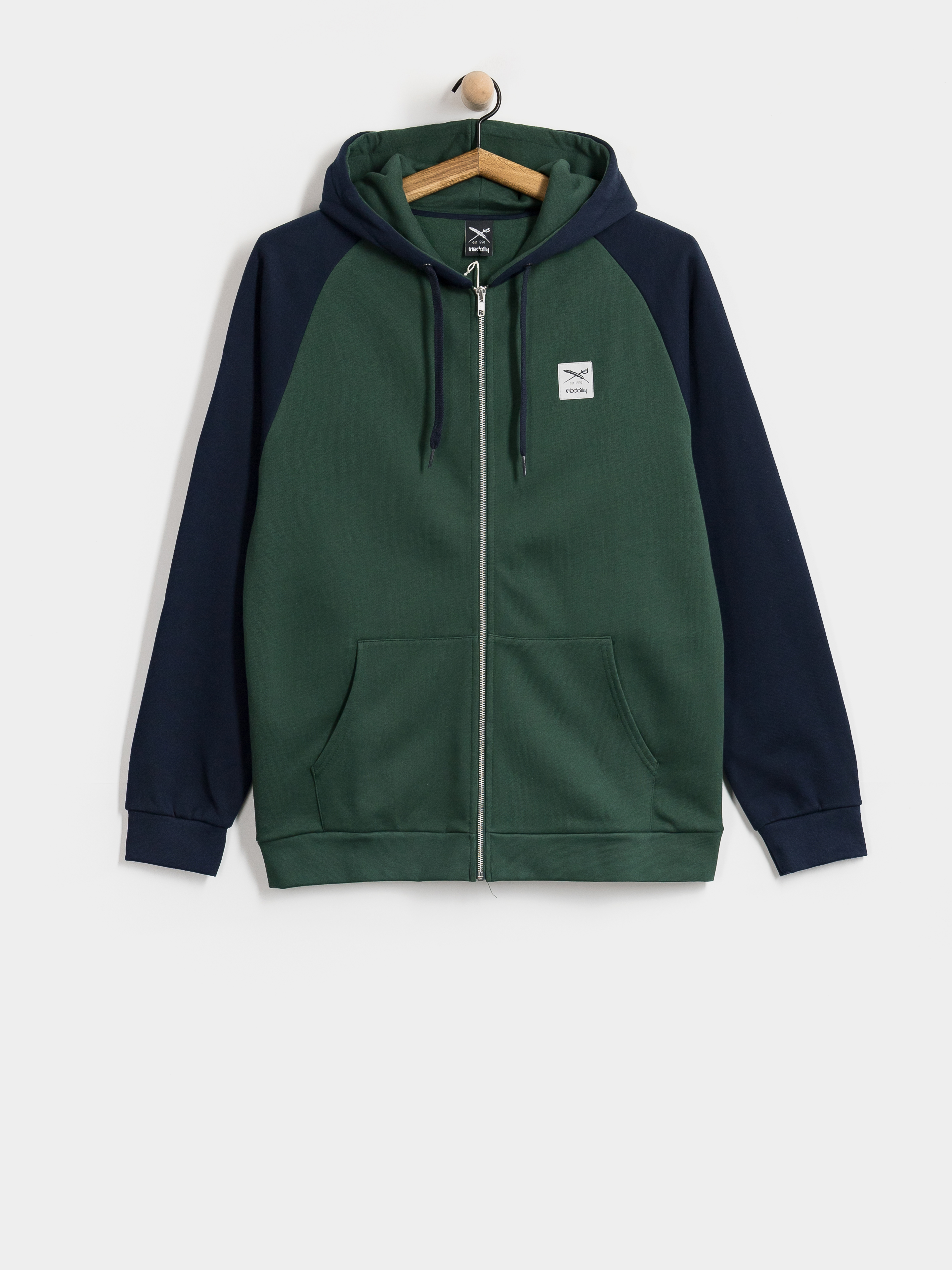 Mikina s kapucu0148ou Iriedaily De College 2 ZHD (bottle green)