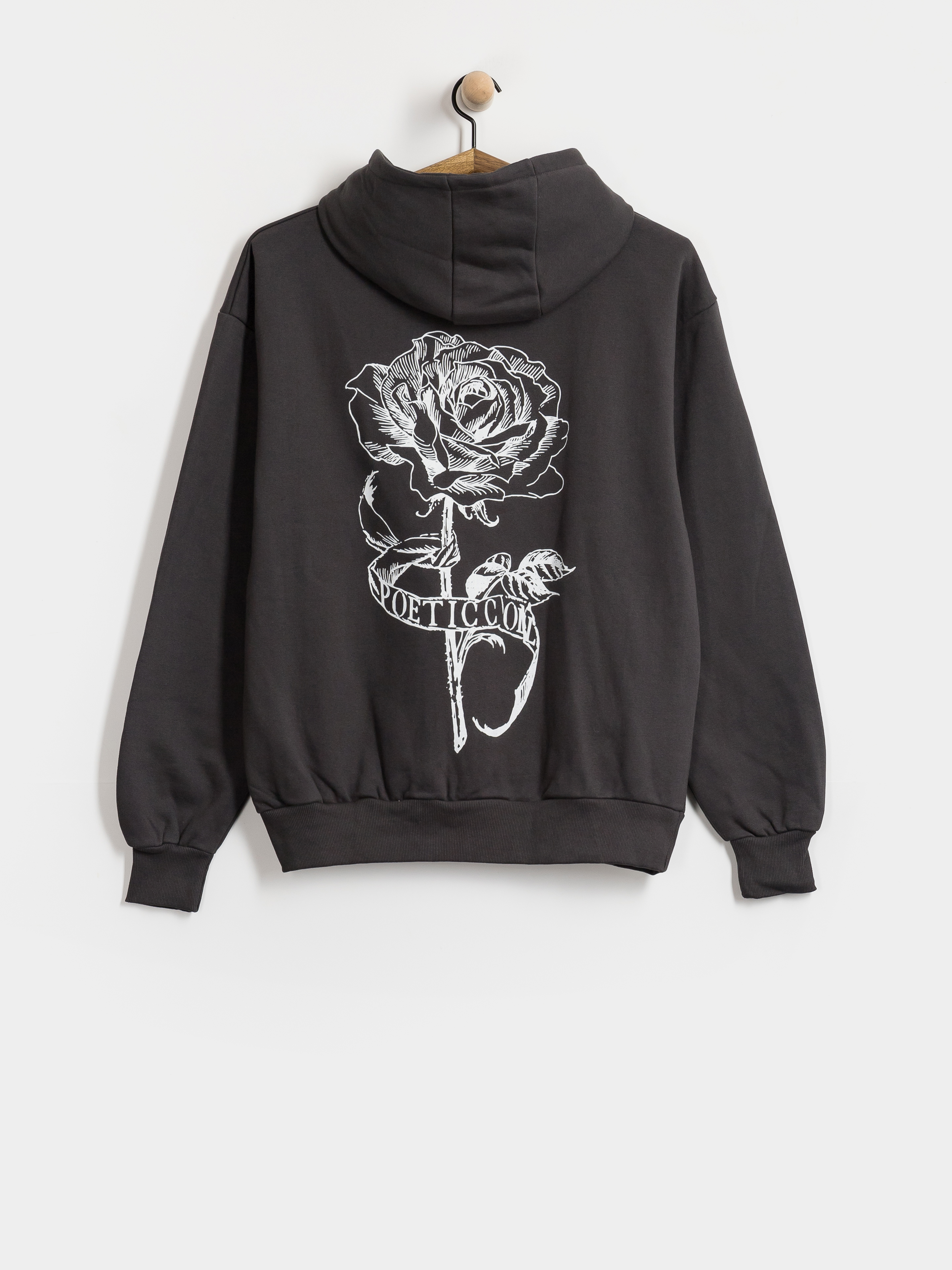 Mikina s kapucňou Poetic Collective Thinking About You HD (iron grey)