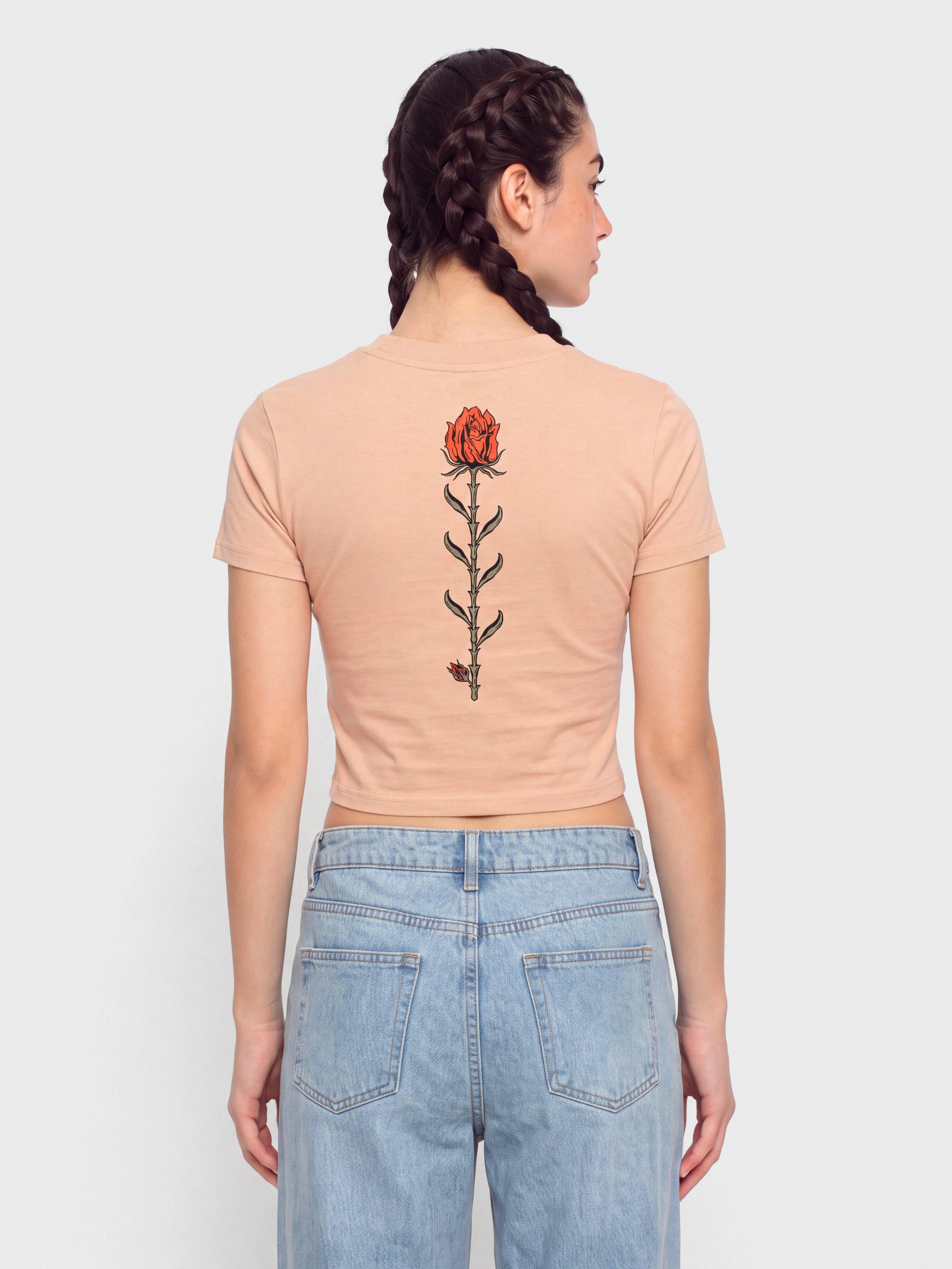 Tričko Volcom Dial Crop Wmn (misty rose)