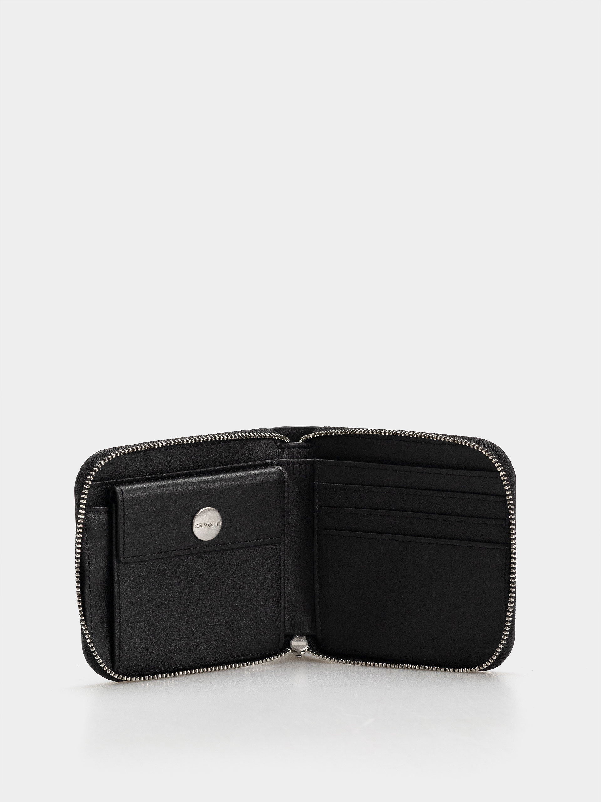 Peňaženka Carhartt WIP Leather (black/silver)