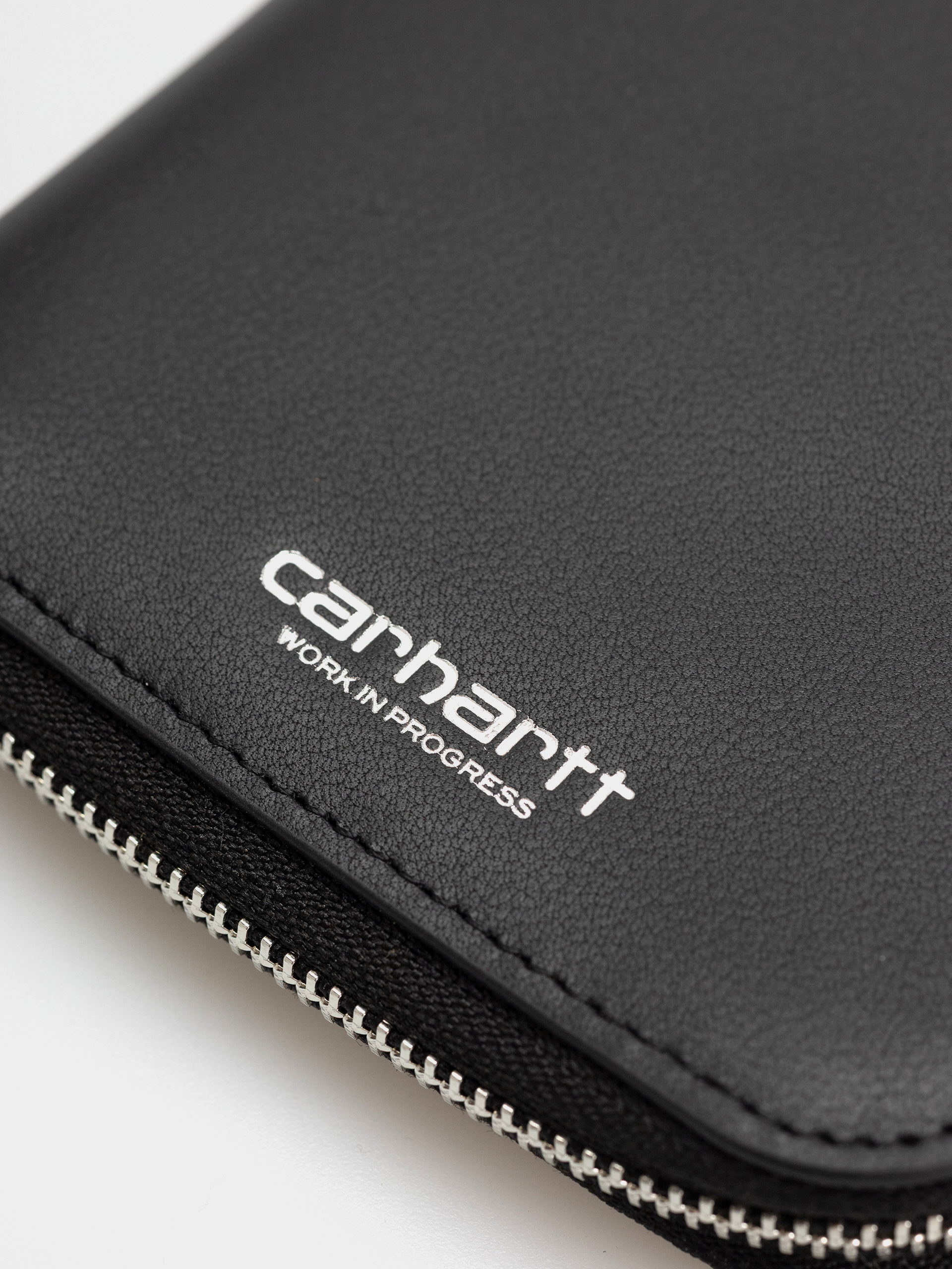 Peňaženka Carhartt WIP Leather (black/silver)
