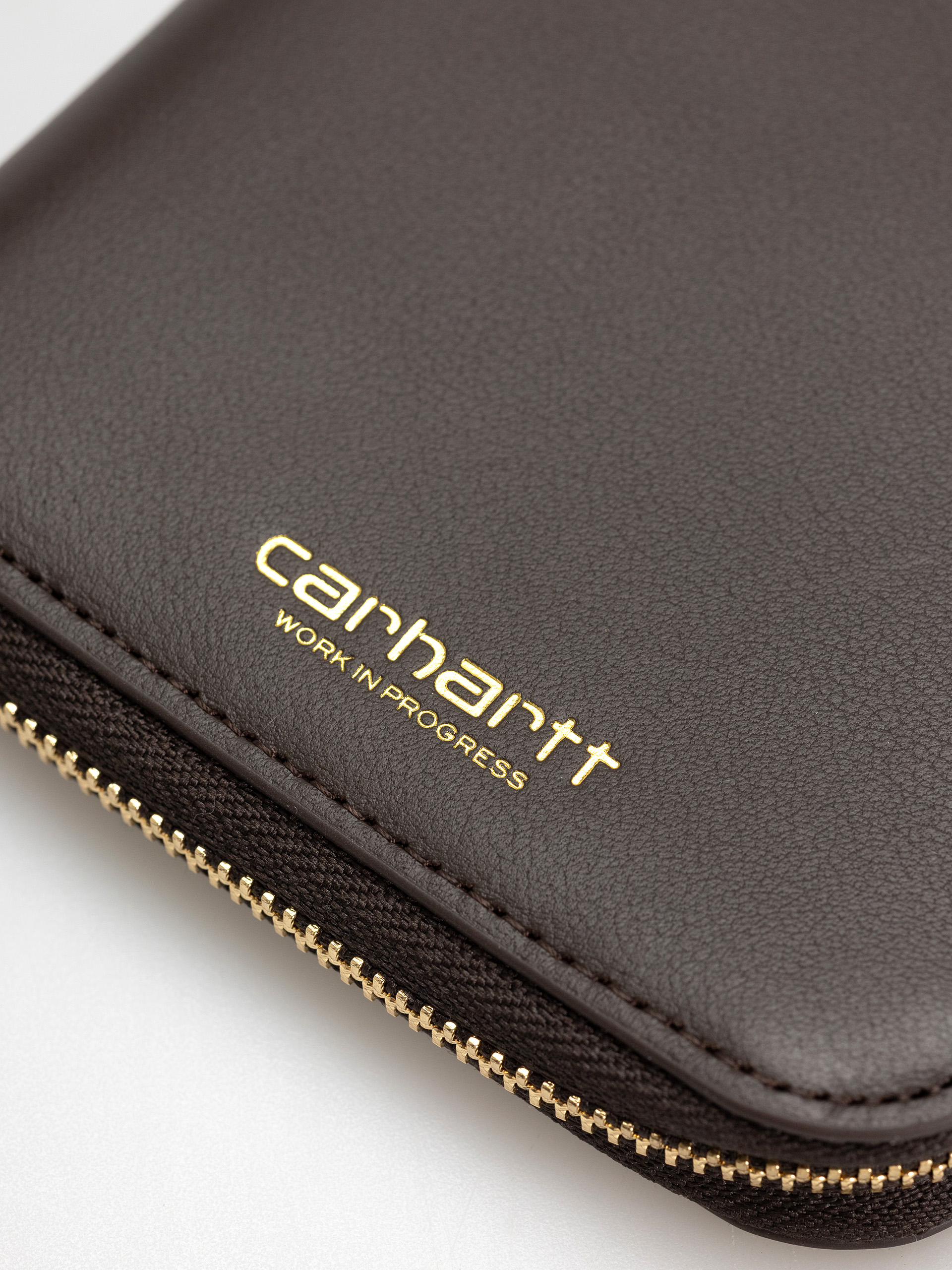 Peňaženka Carhartt WIP Leather (tobacco/gold)