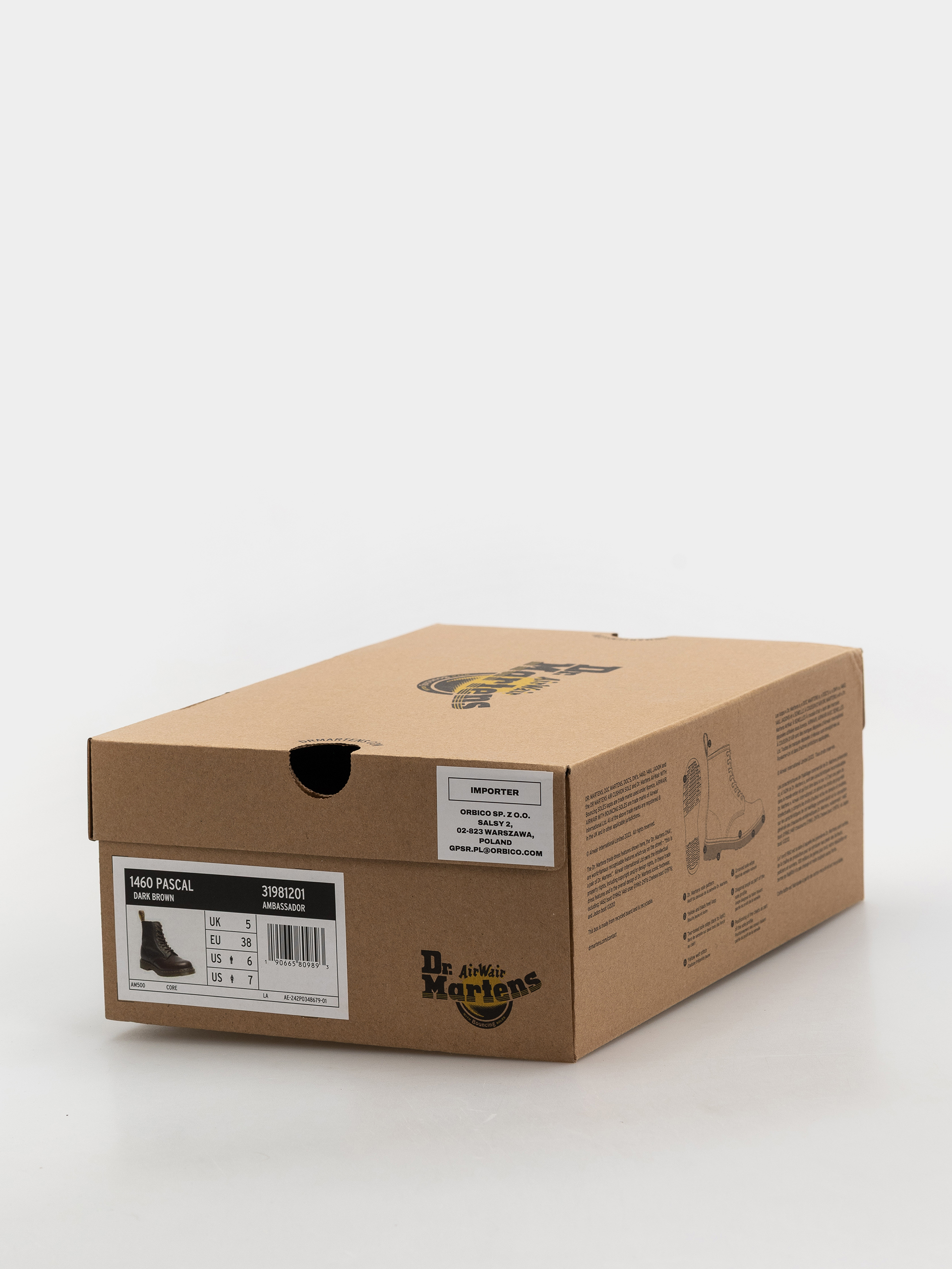 Topánky Dr. Martens 1460 Pascal (dark brown)