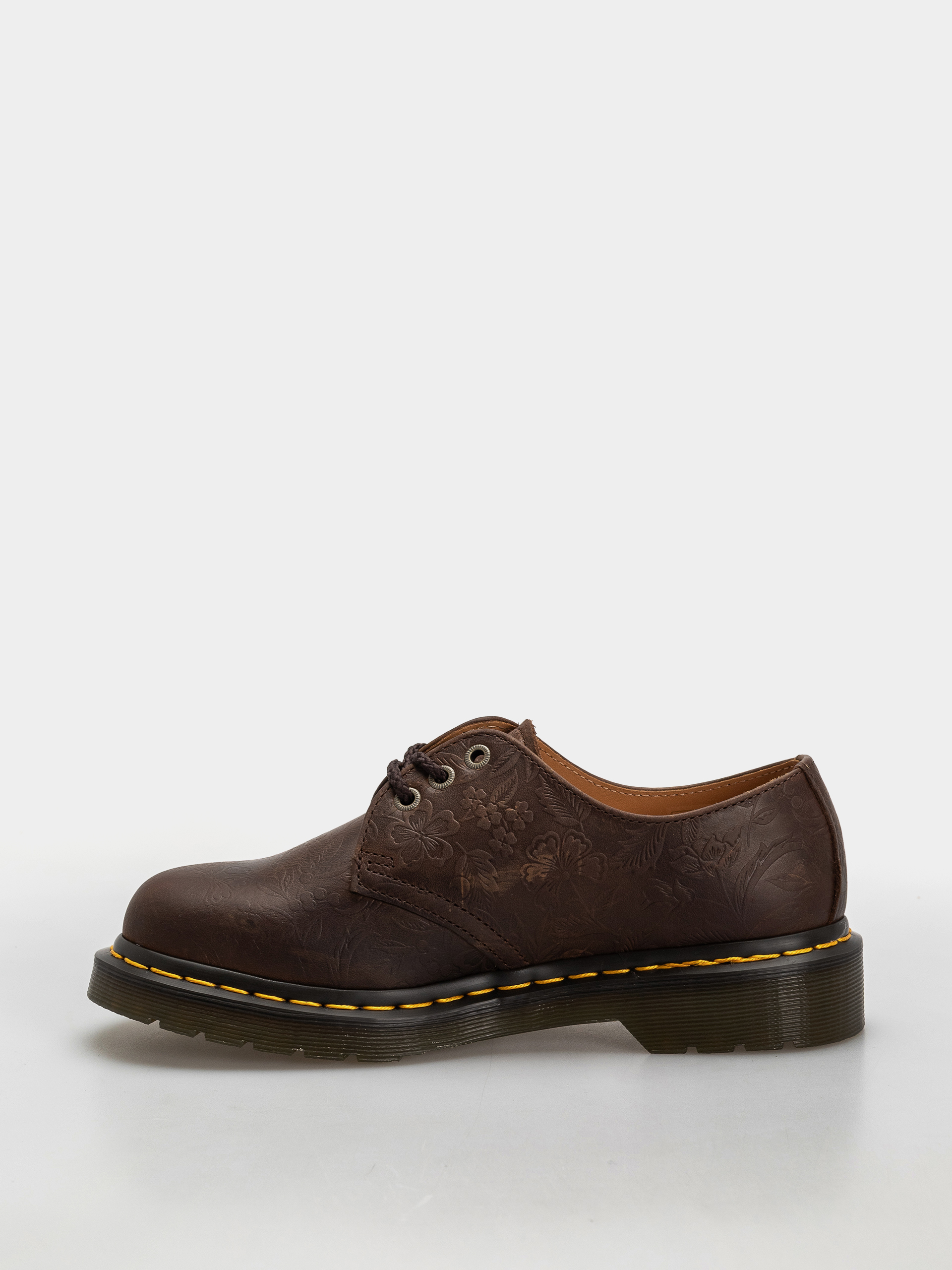 Topánky Dr. Martens 1461 Emboss Floral Wmn (dark brown)