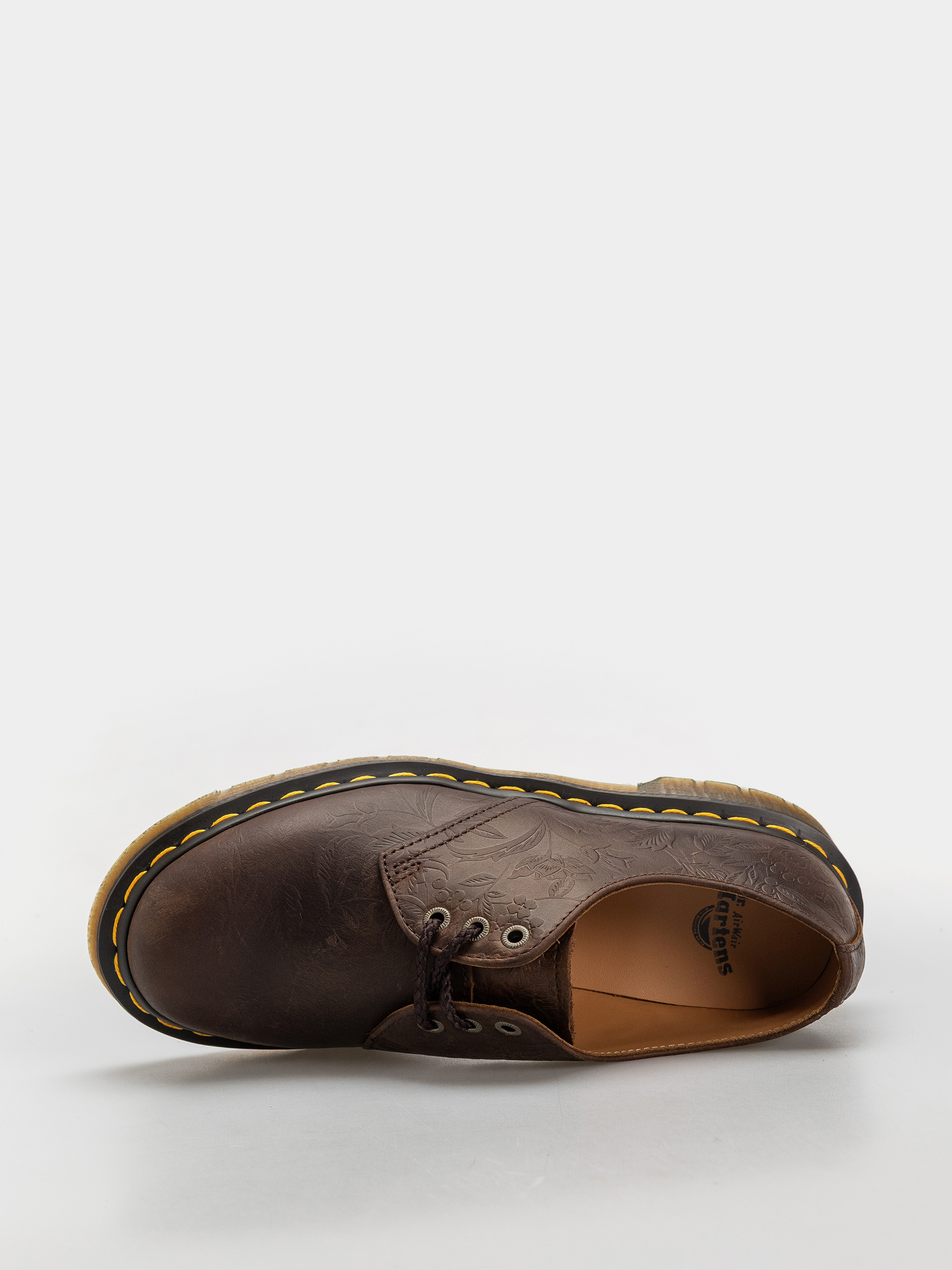 Topánky Dr. Martens 1461 Emboss Floral Wmn (dark brown)