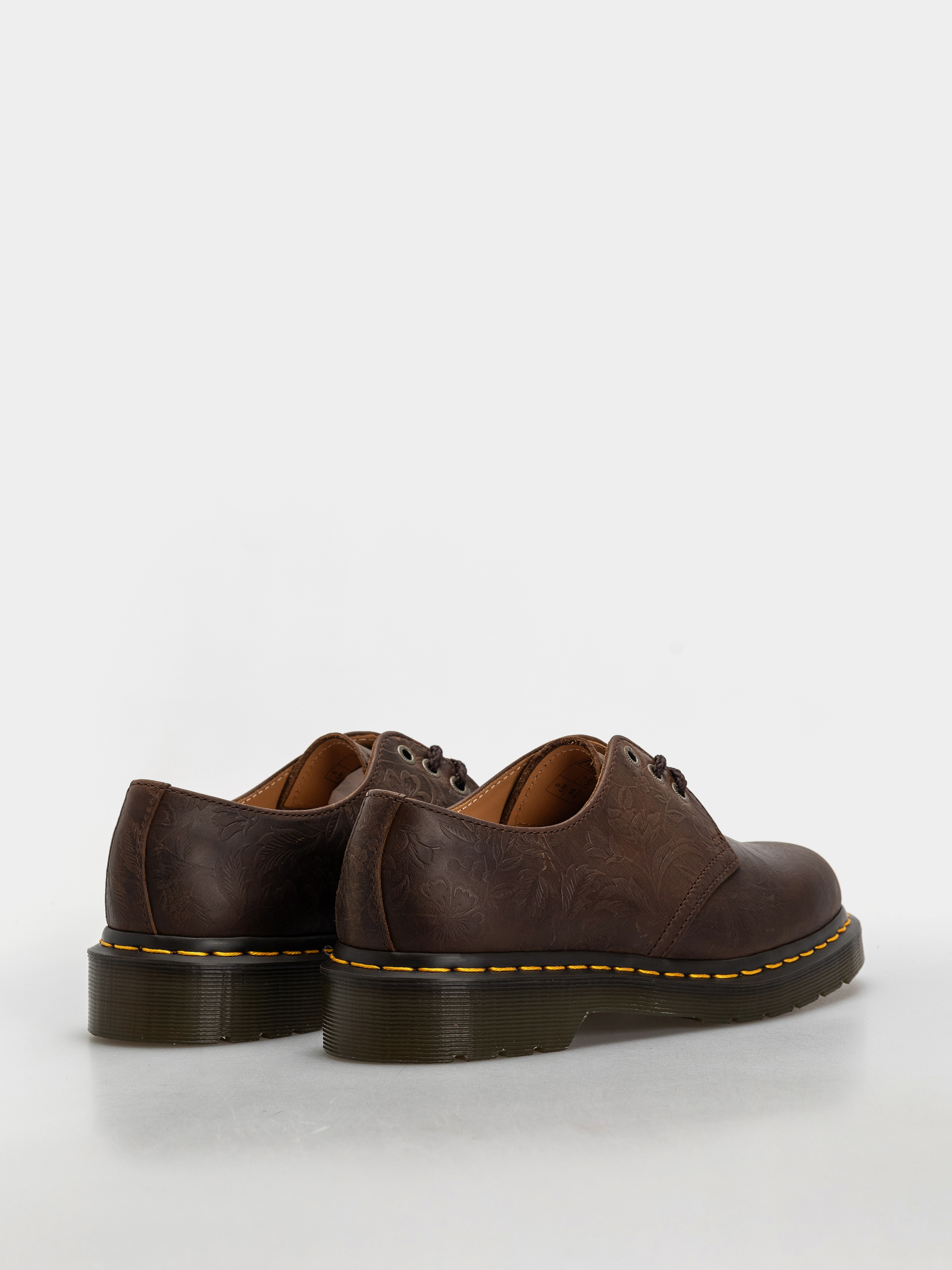 Topánky Dr. Martens 1461 Emboss Floral Wmn (dark brown)