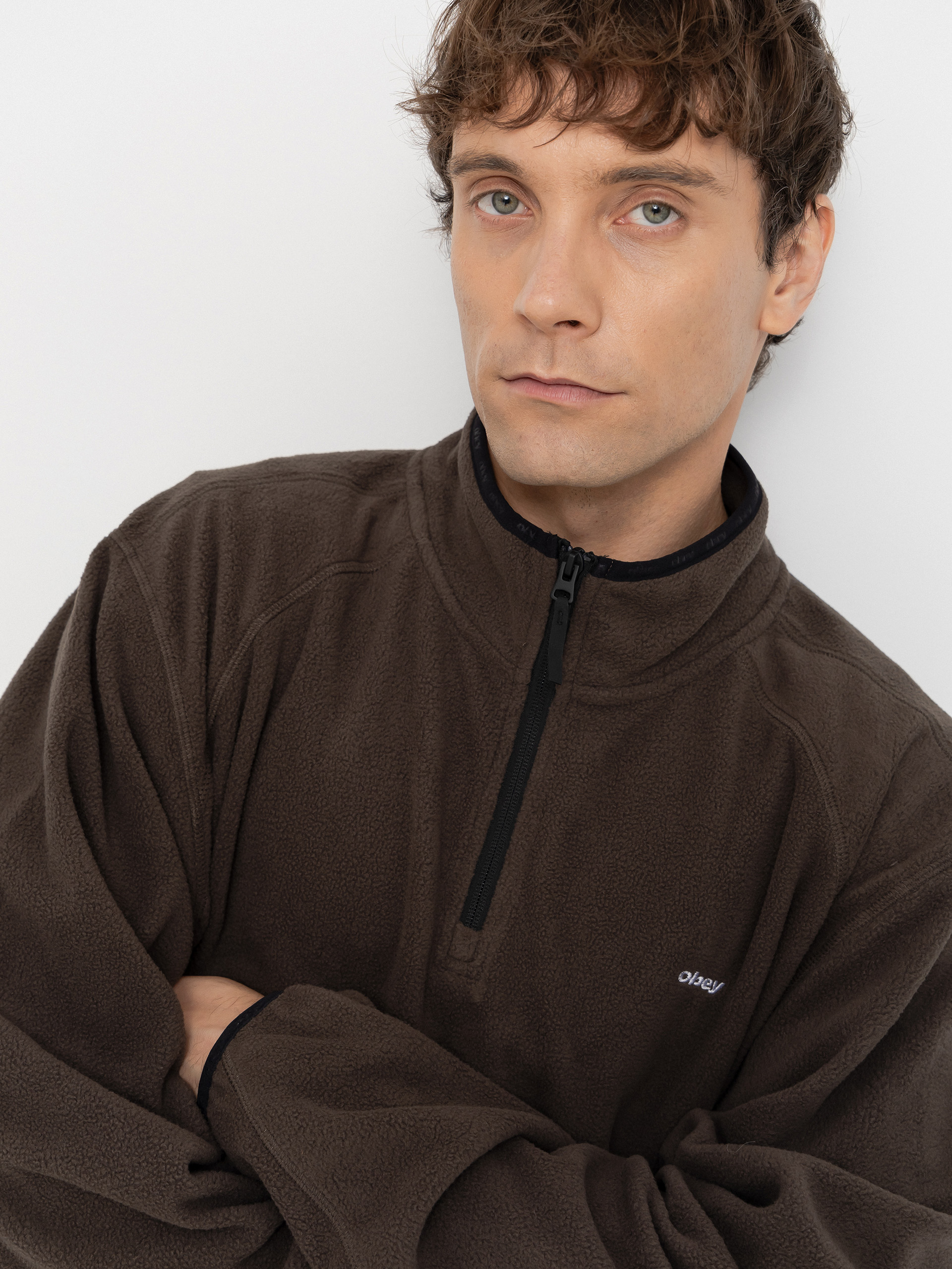 Pánsky Flísová mikina OBEY Vetta Pullover (andesite)